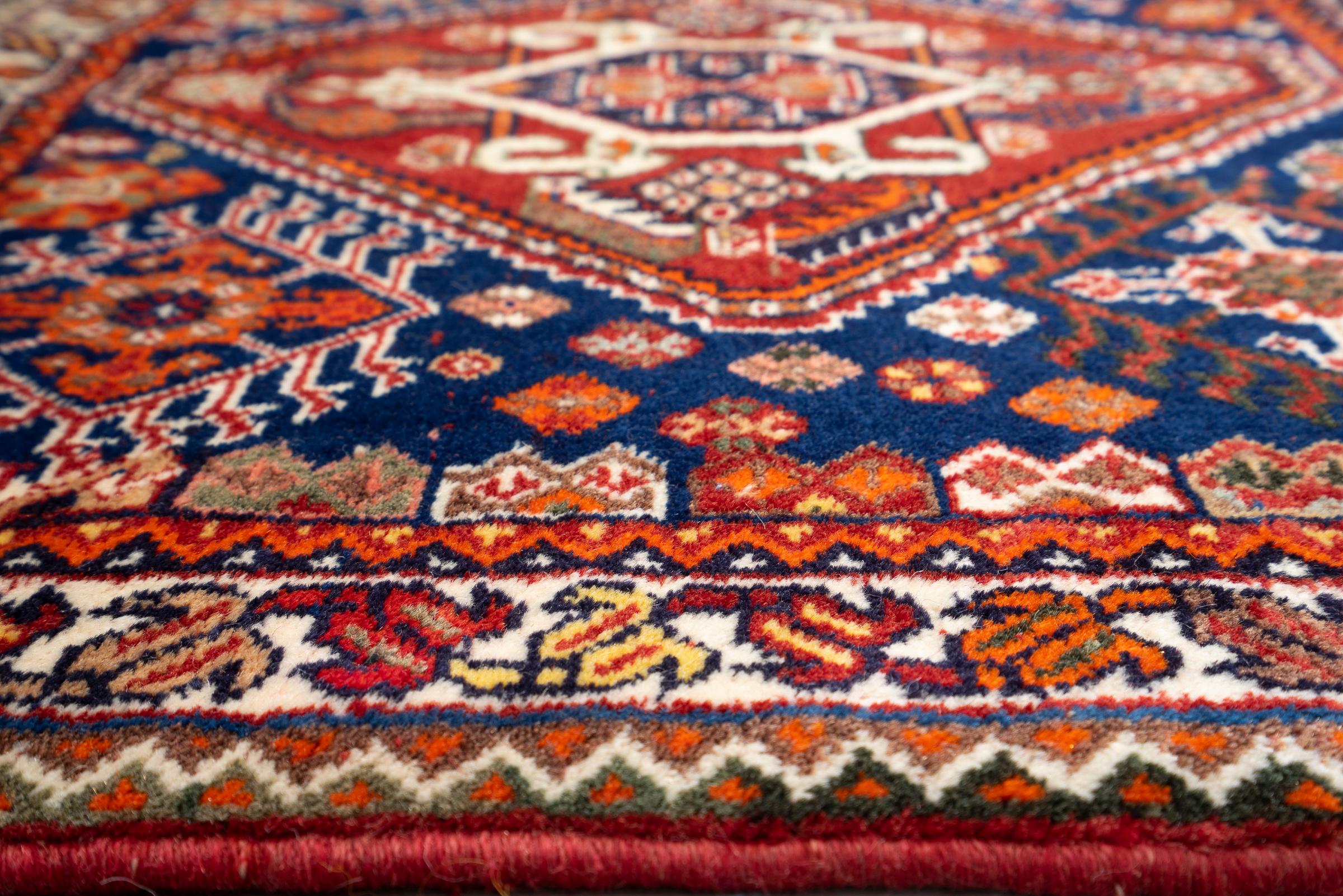 Vintage Qashqai ShababLoo Koohi Opened Saddle Bag Persian Runner Rug