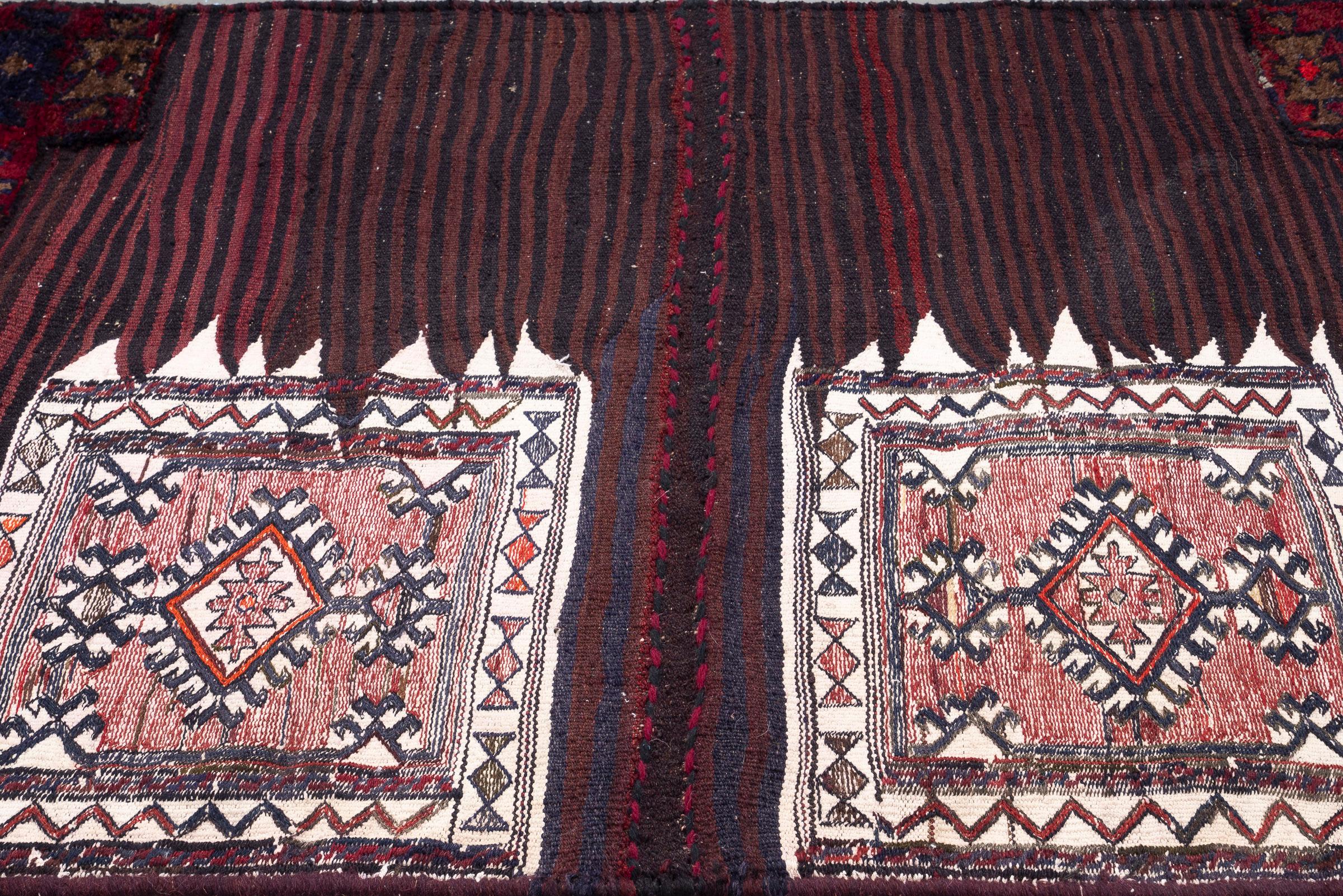 Vintage Bakhtiari Double Persian Tacheh