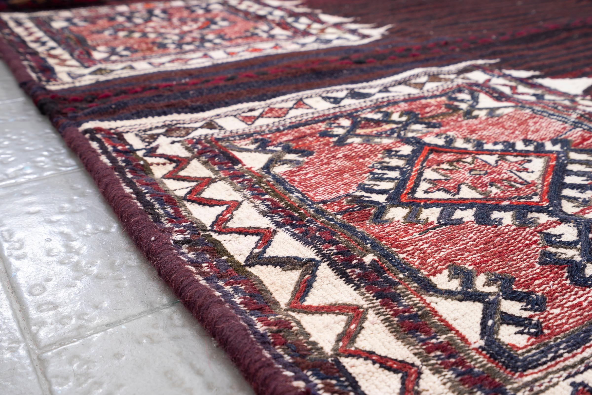 Vintage Bakhtiari Double Persian Tacheh