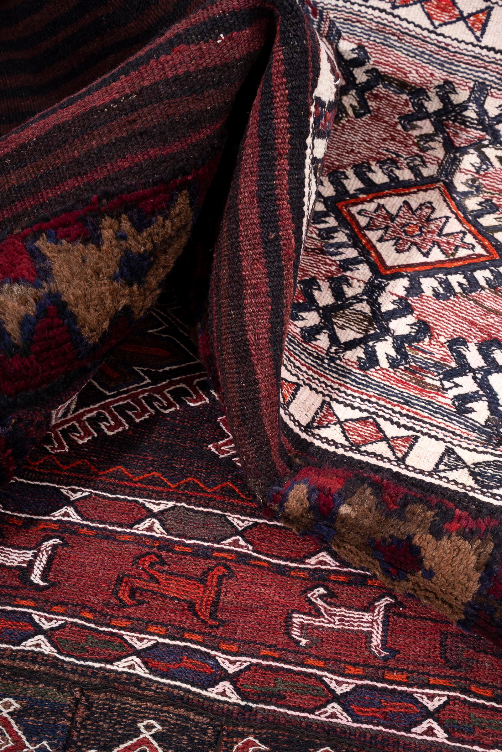 Vintage Bakhtiari Double Persian Tacheh