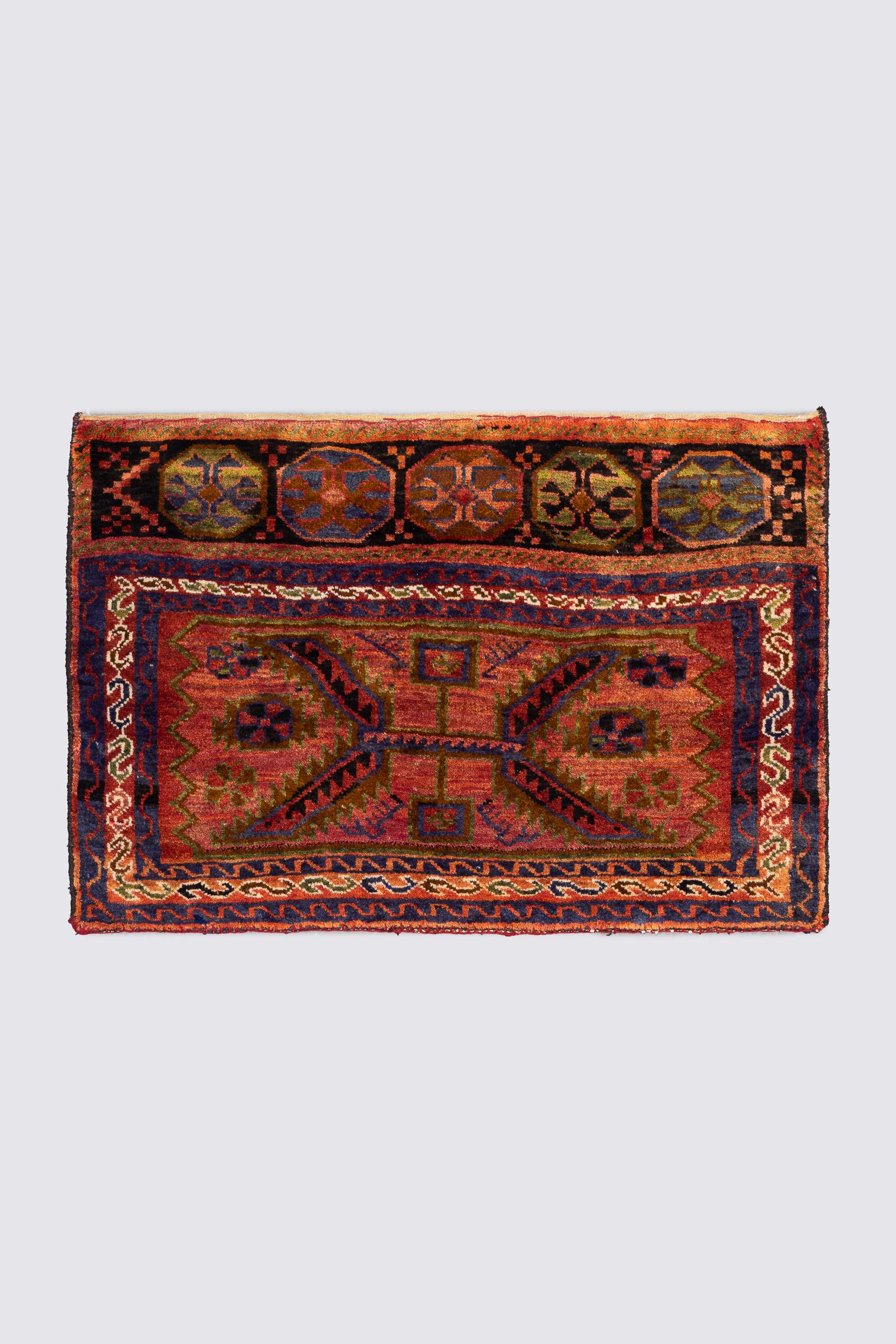 Antique Bakhtiari Tacheh Face Carpet 0.9SQM
