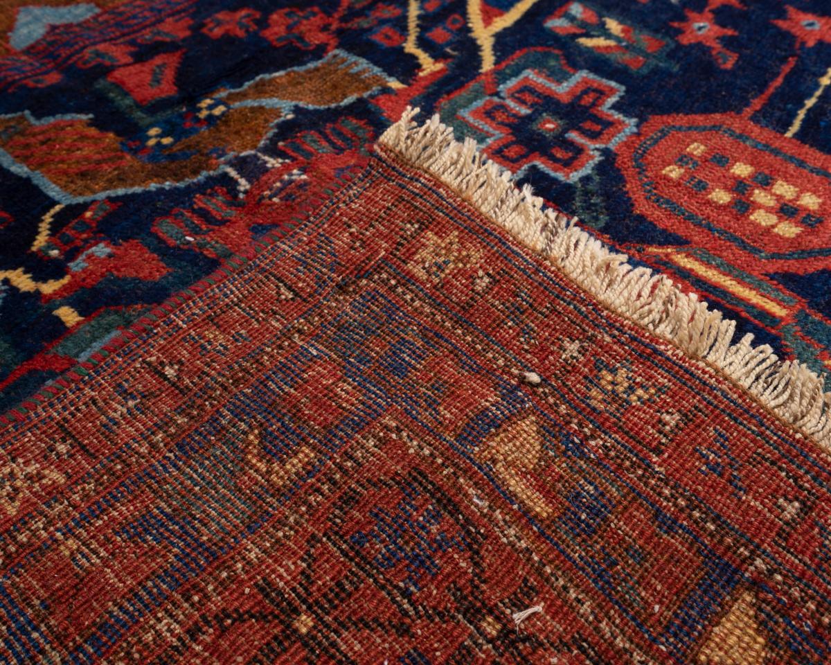 Antique Afshar Persian Rug with Vase Design, Mid 19th Century