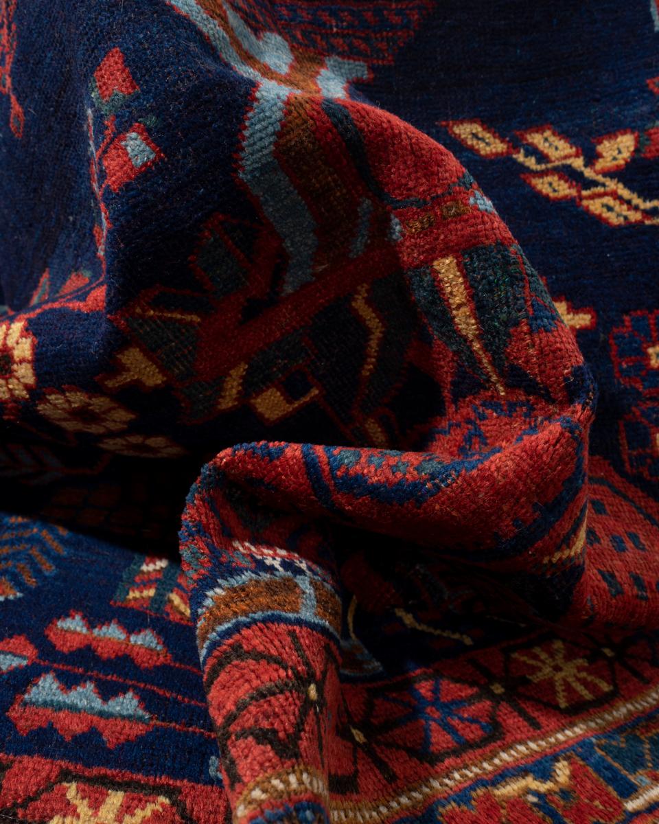 Antique Afshar Persian Rug with Vase Design, Mid 19th Century