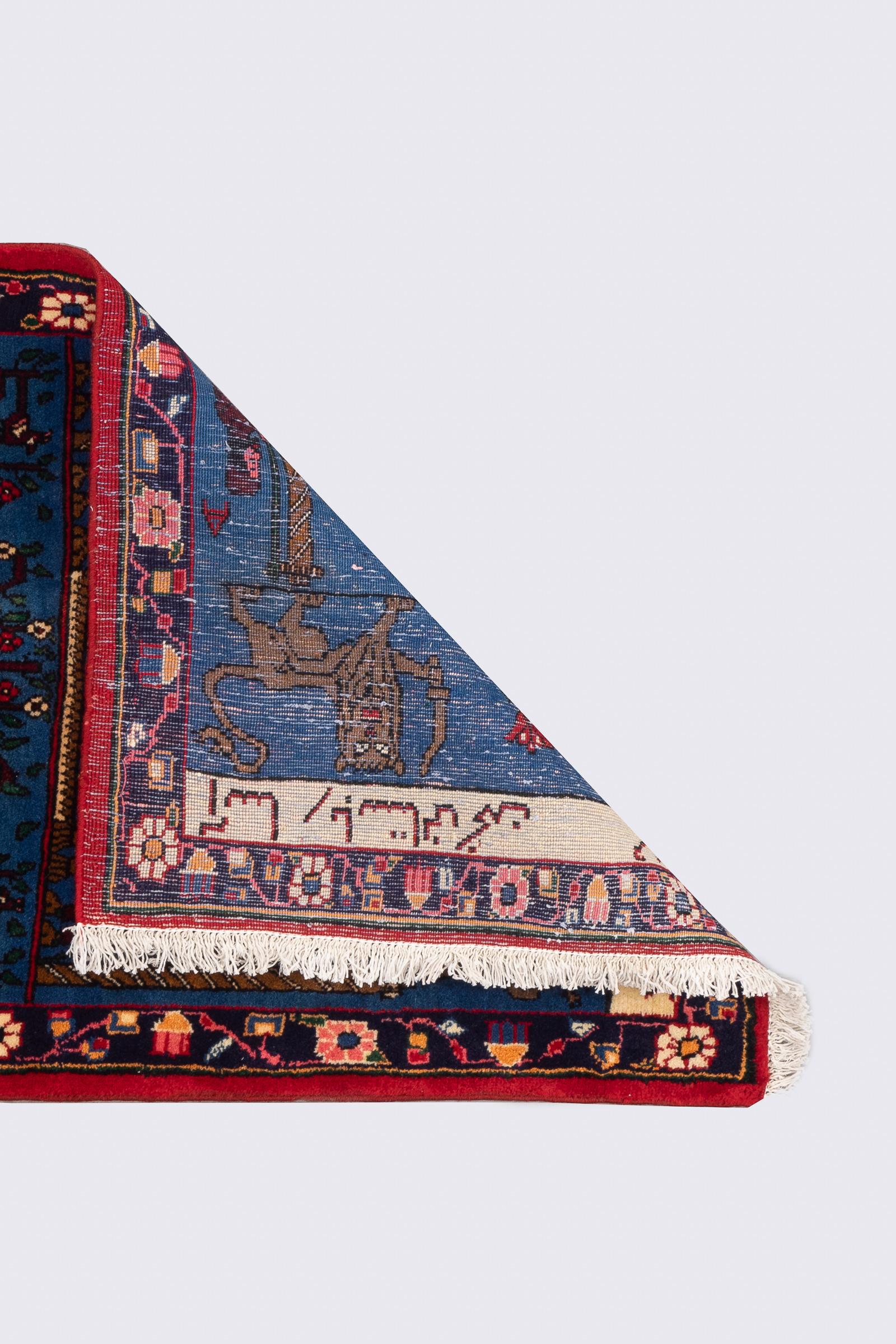 Fine Tabriz Persepolis Pictorial Persian Rug, Mid 20th Century