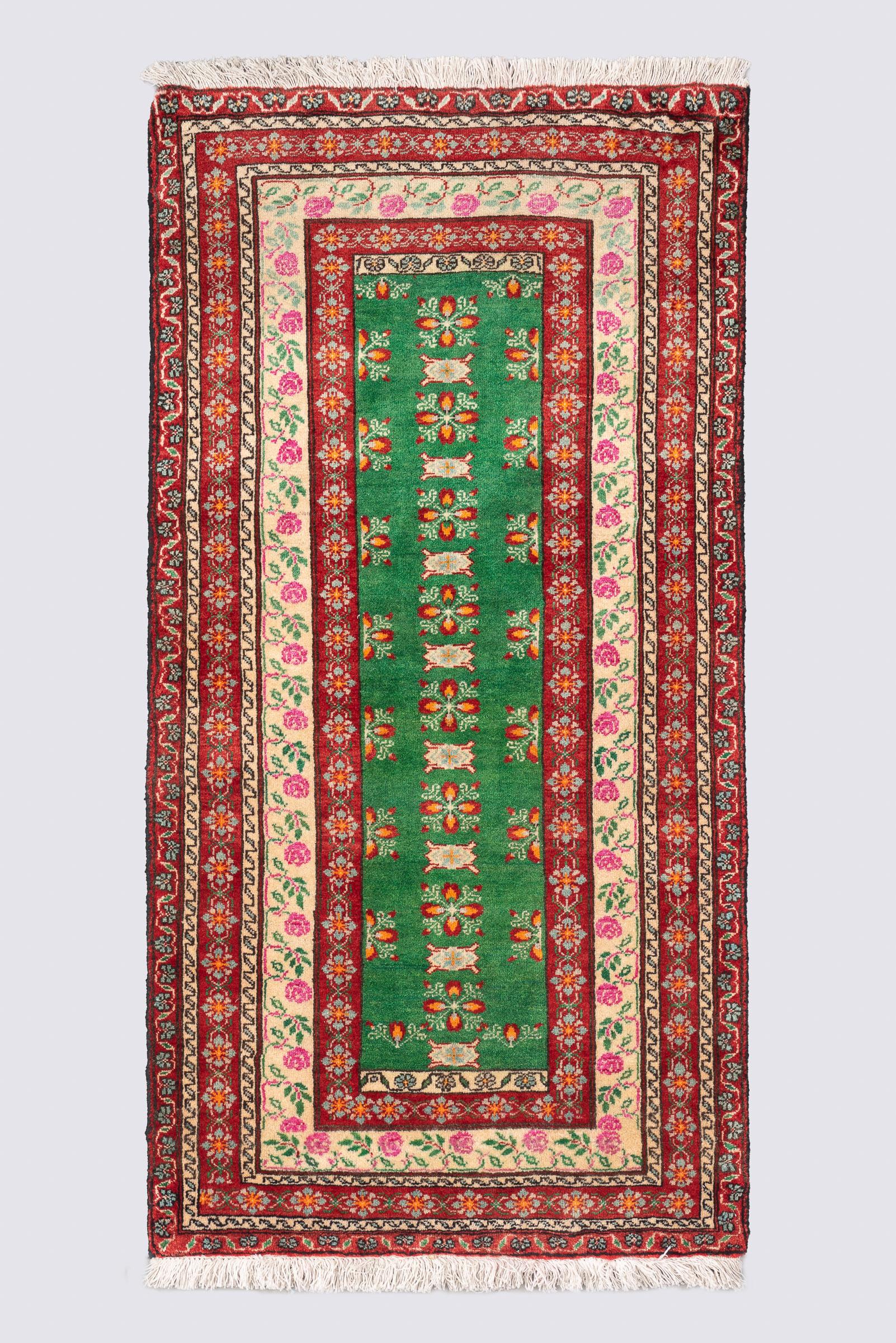 Vintage Afshar Simple Green Carpet 1.2SQM