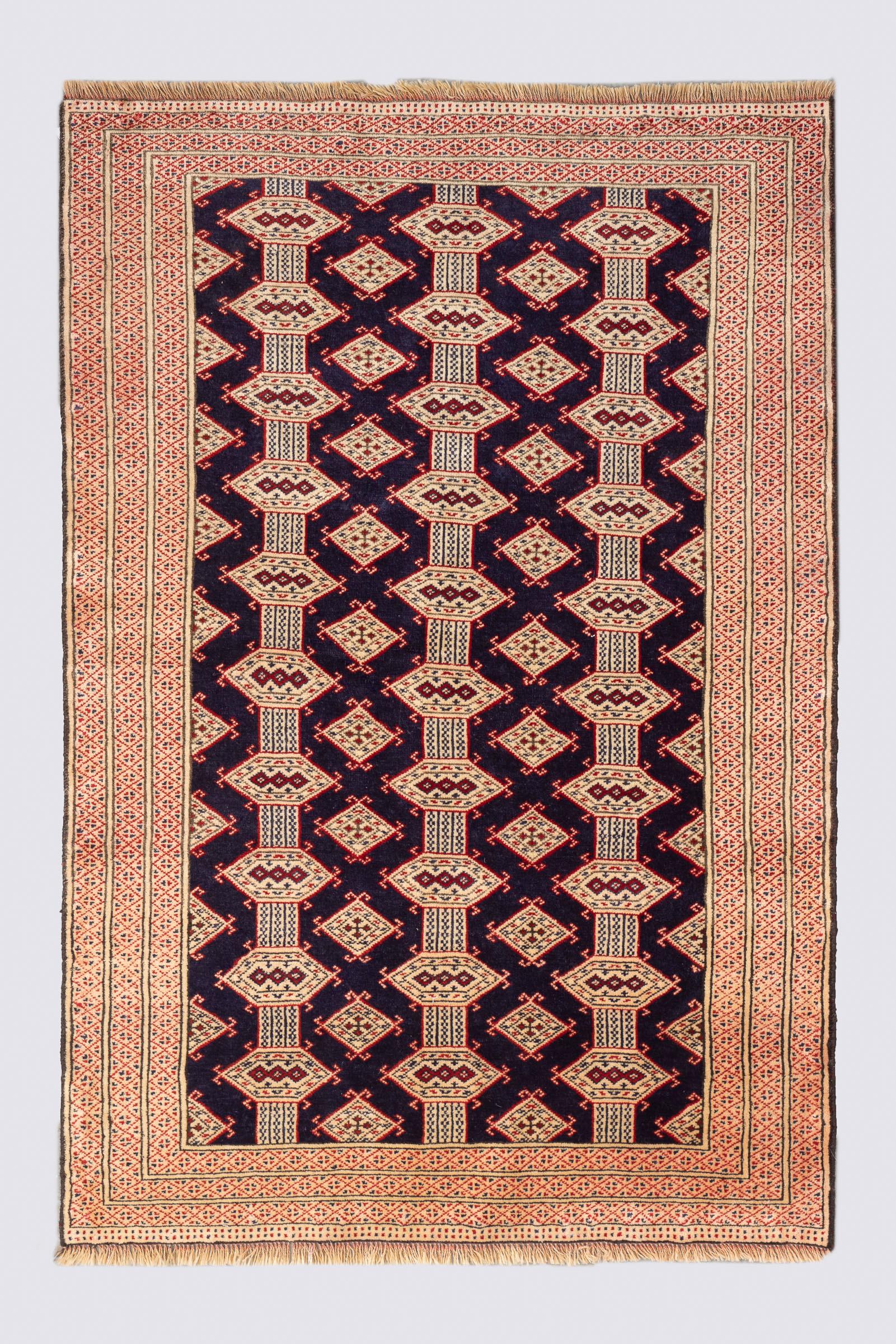 Fine Torkaman Camel Feet Persian Rug