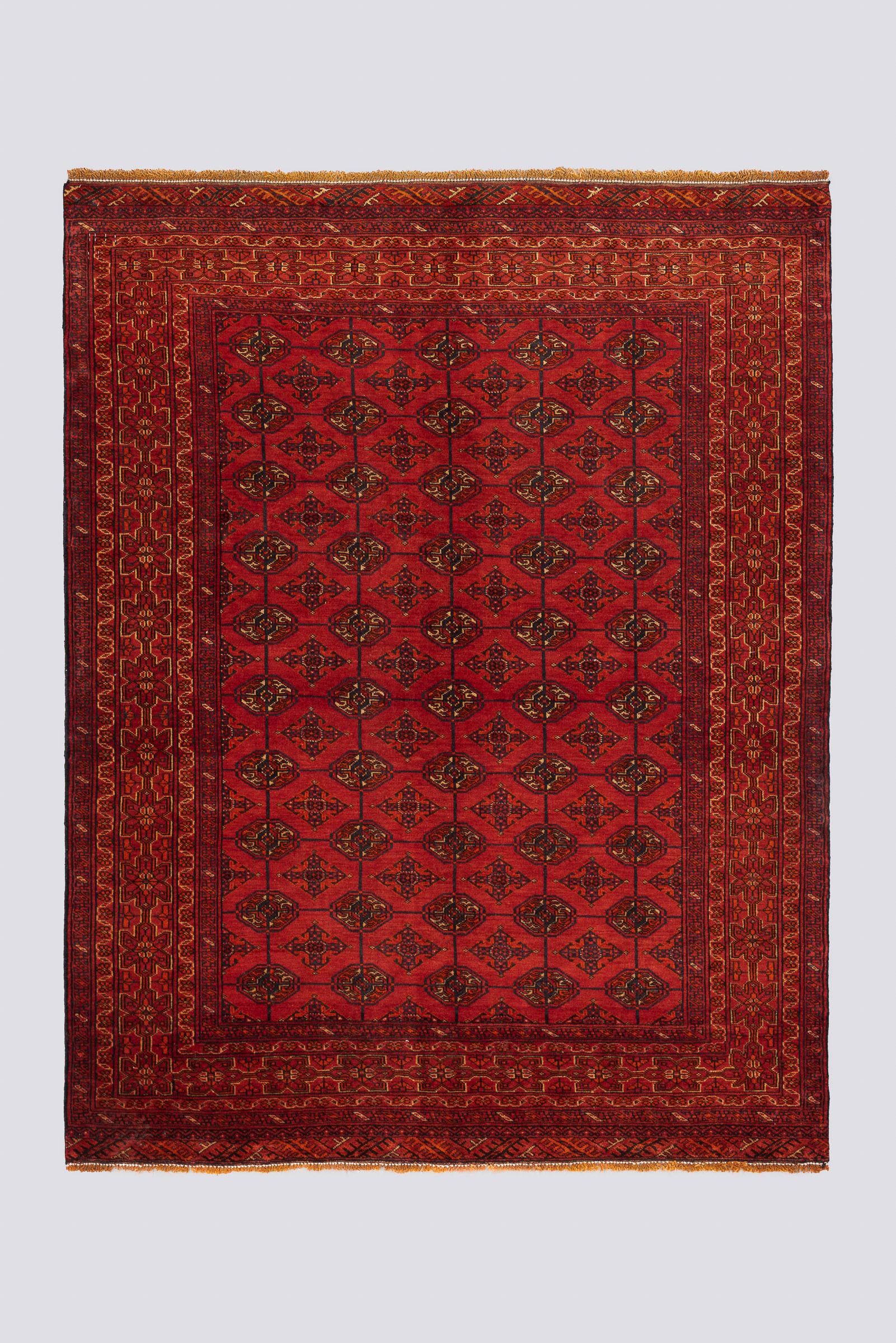 Fine Torkaman Yamut Mari Gool (Camel feet) Persian Rug