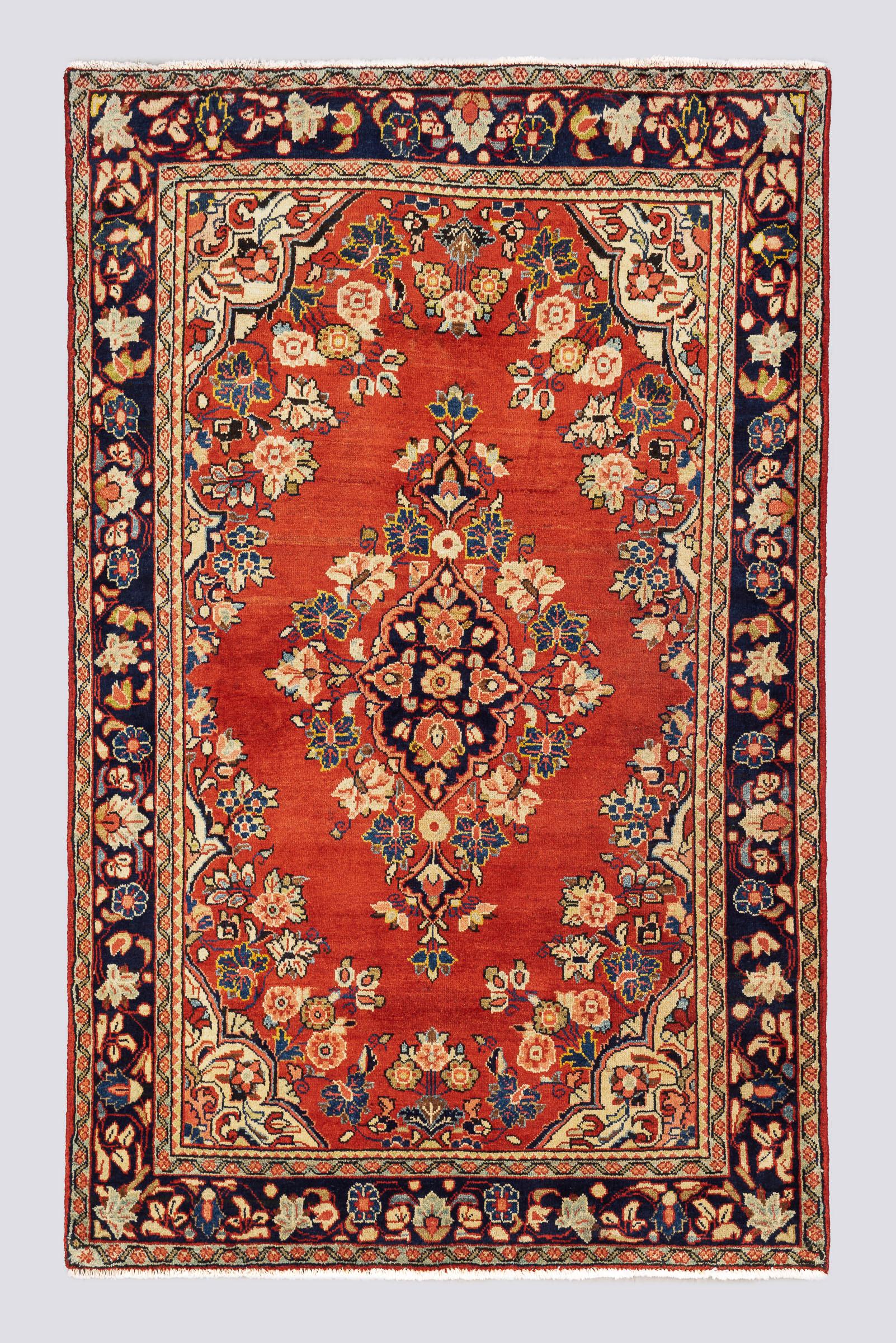 Semi Antique Fine Mahal Lachak Toranj Carpet 2.6SQM