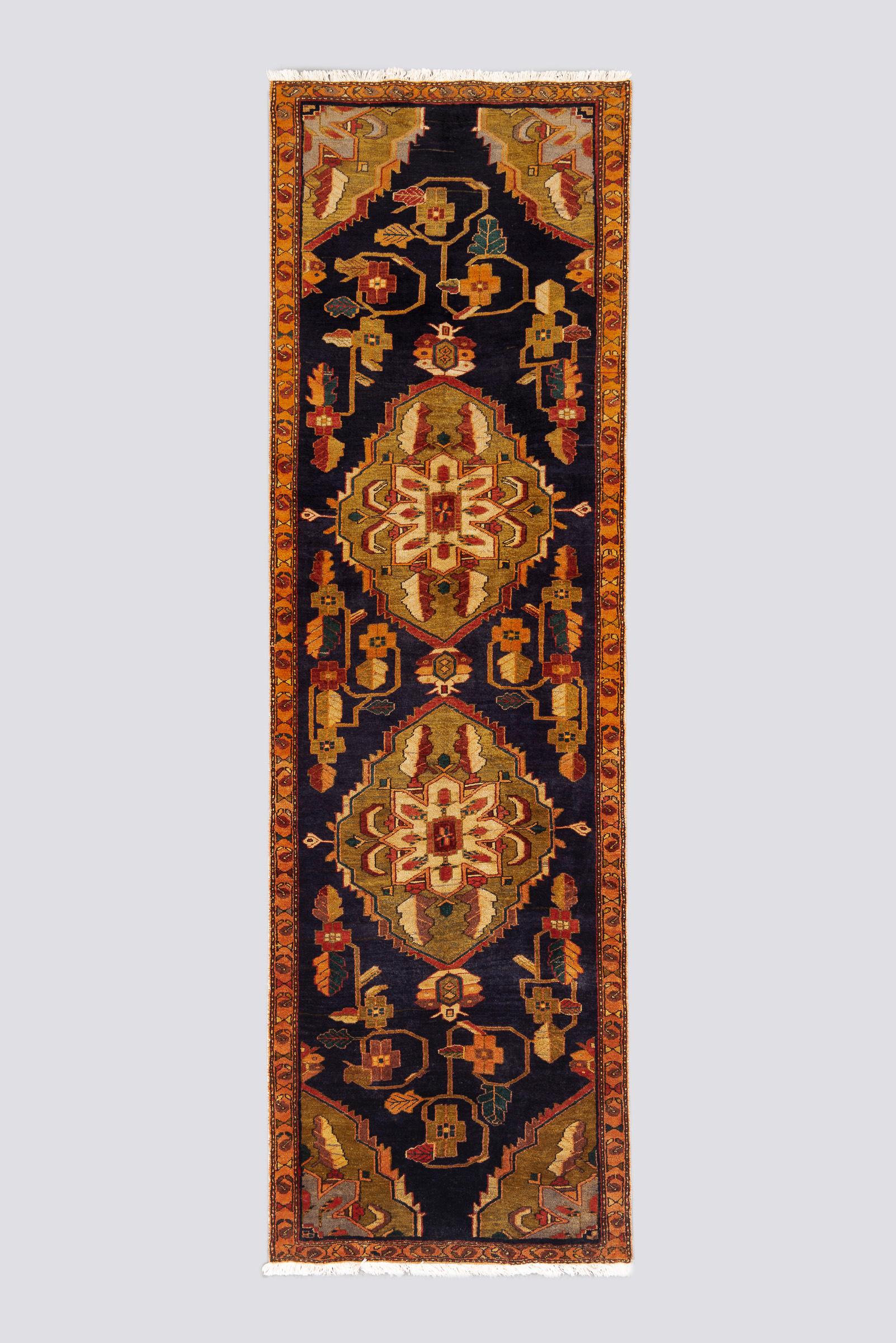 Semi Antique Double Toranj Heriz Carpet Runner 2.8SQM