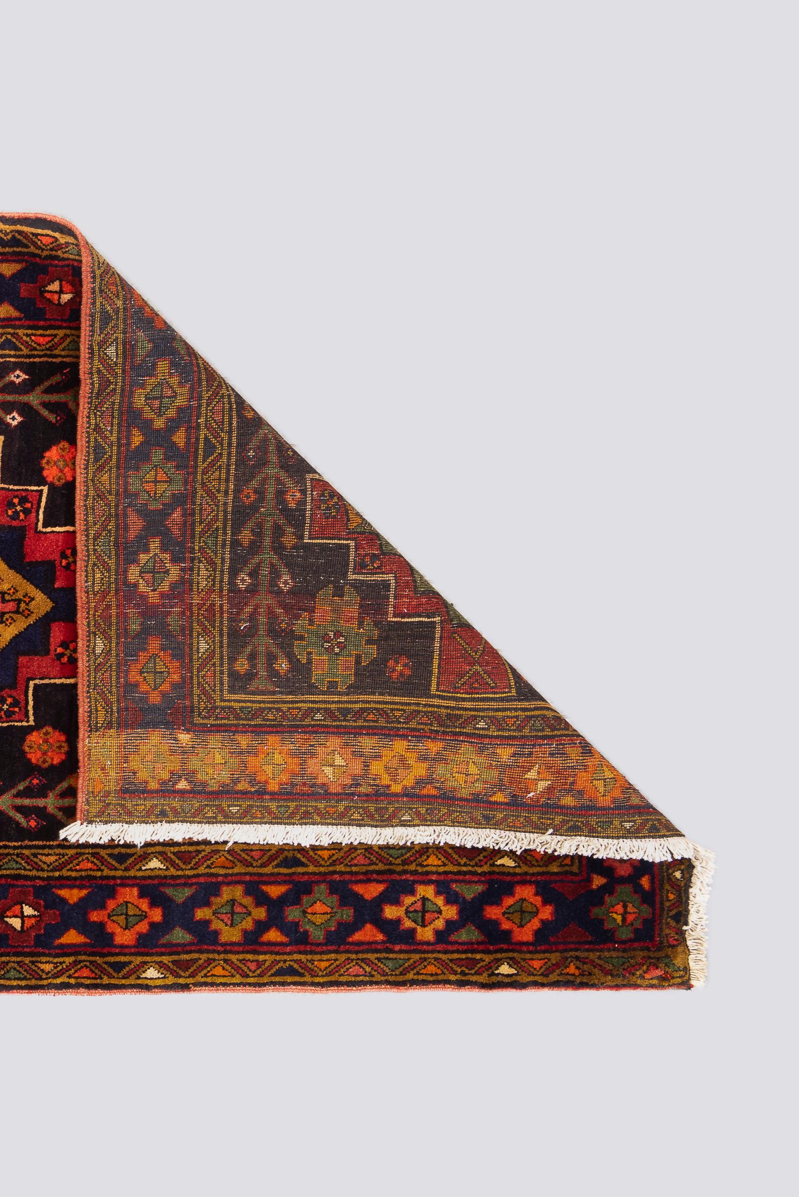 Antique Qara Dagh Caucasian Triple Toranj Persian Rug