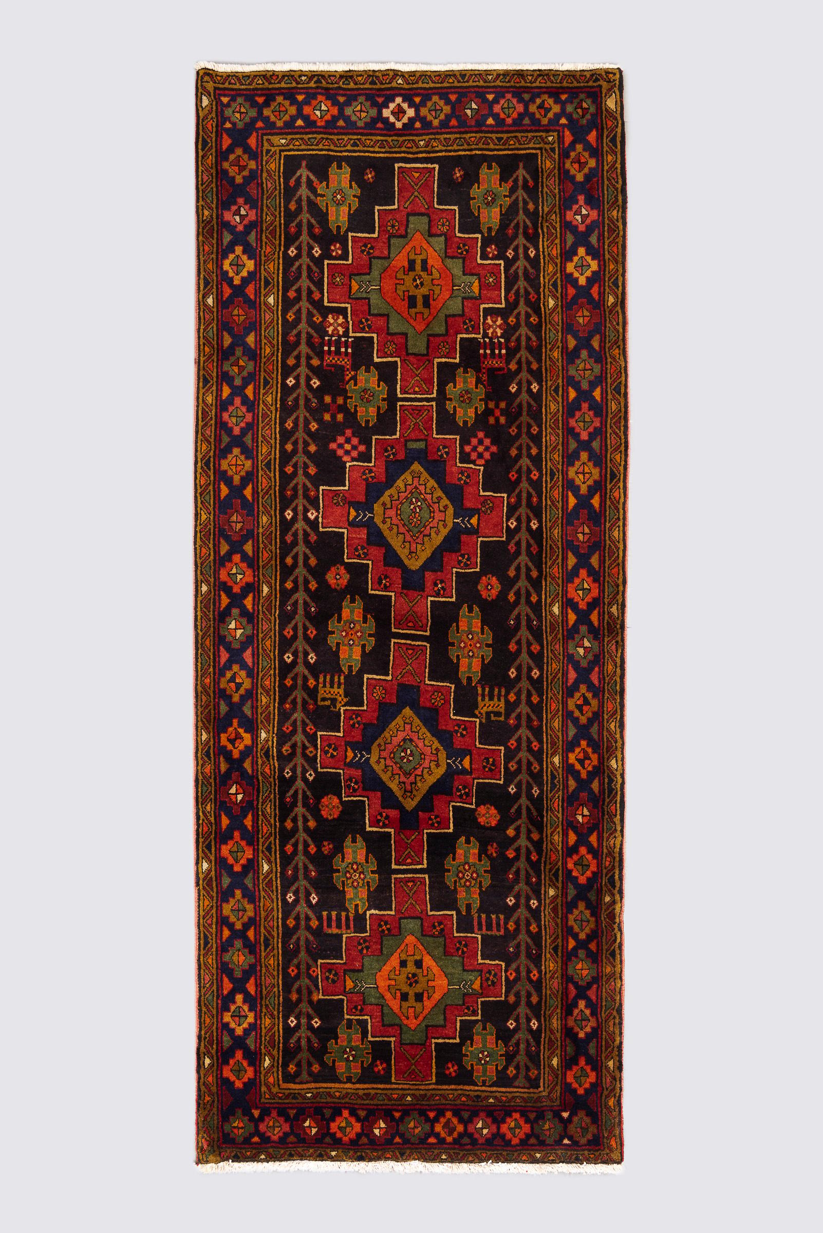 Antique Qara Dagh Caucasian Triple Toranj Persian Rug