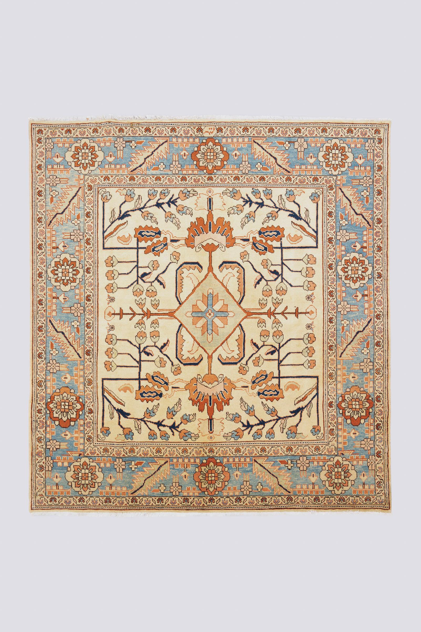 Vintage Ardabil Signed Heriz Design Carpet 4.5SQM