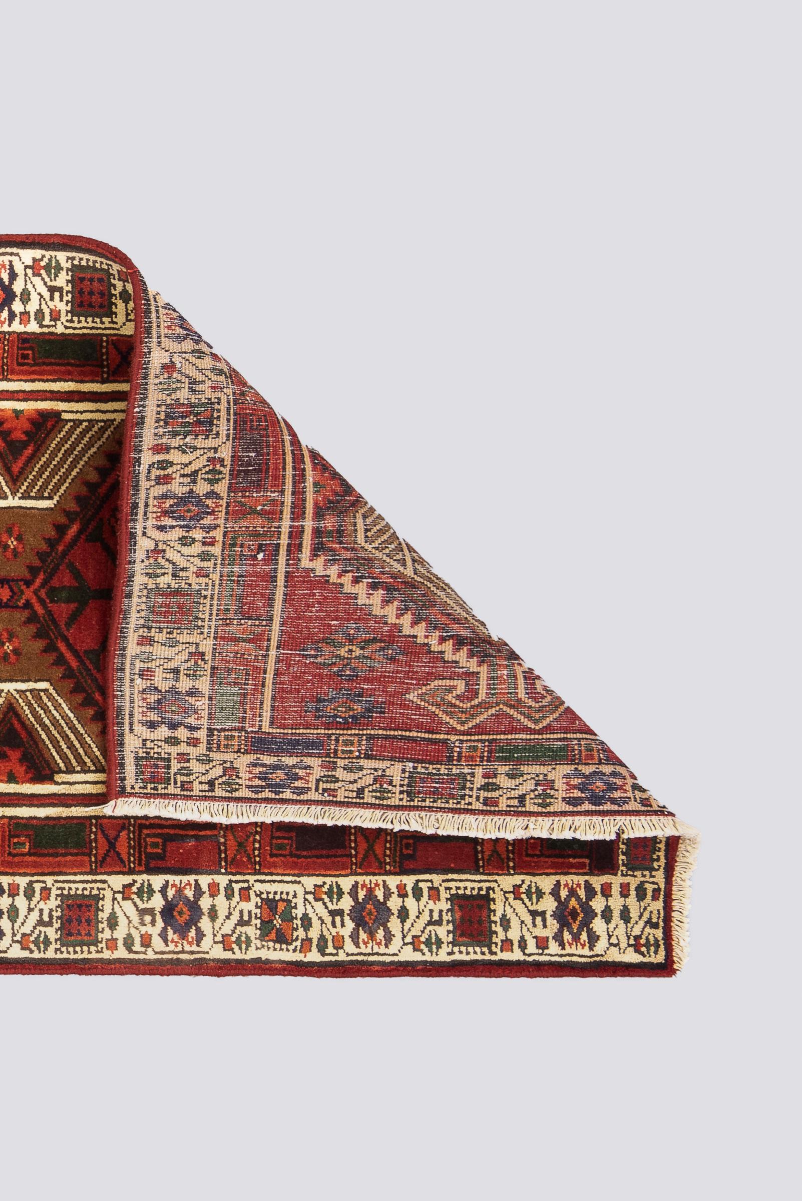 Sarab Qalami Camel Hair Persian Runner Rug