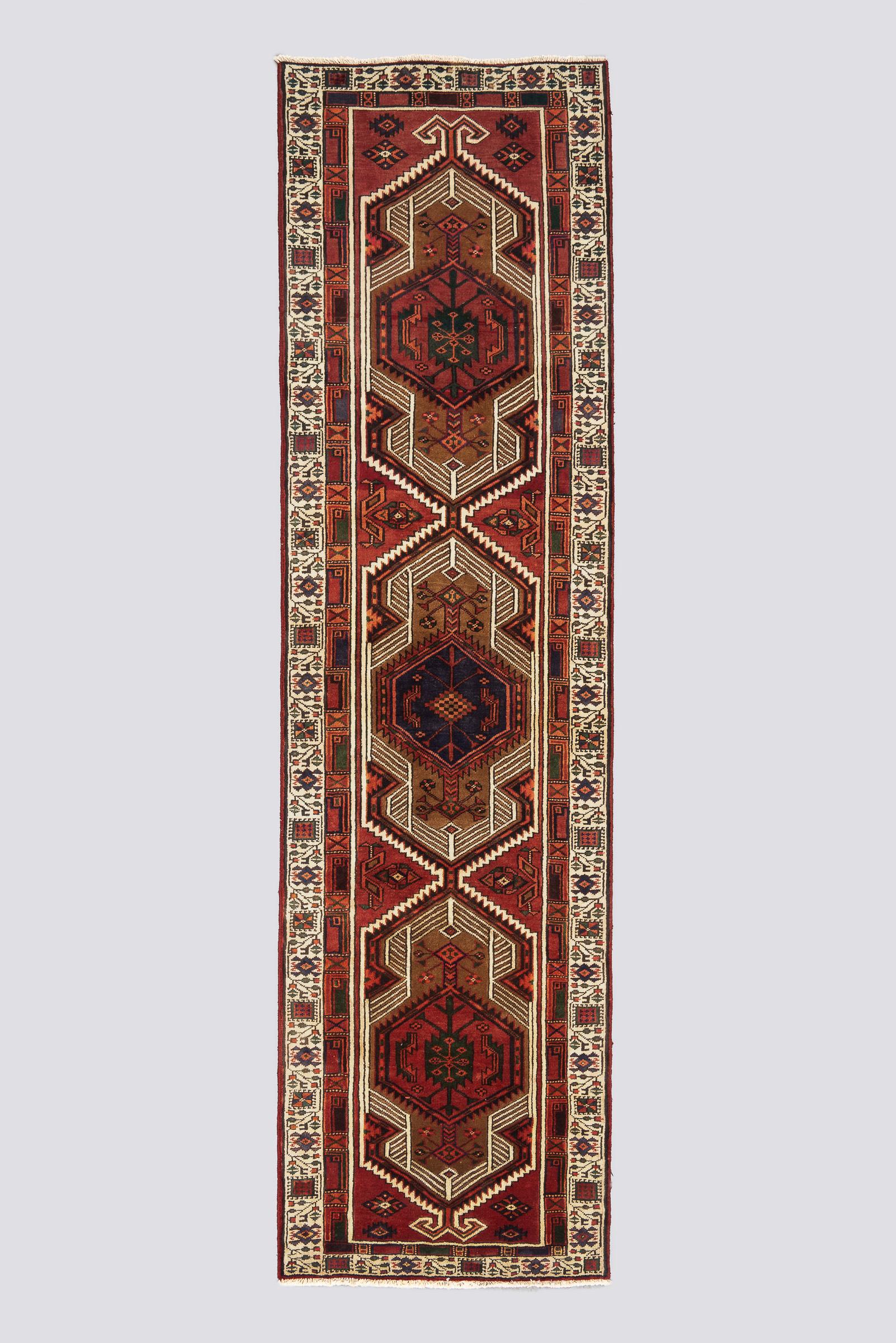 Sarab Qalami Camel Hair Persian Runner Rug