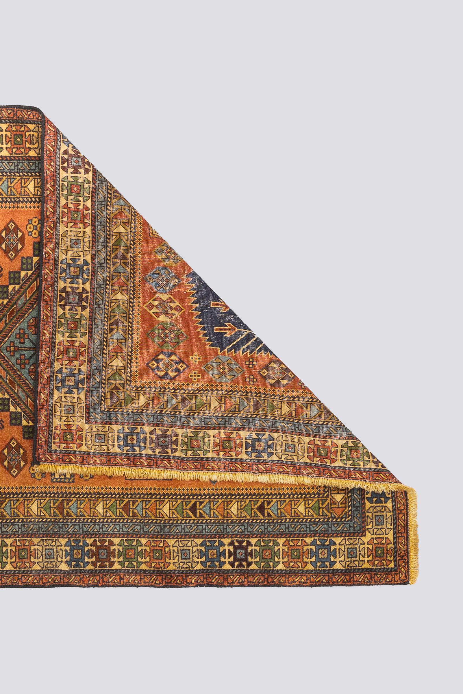 Vintage Ardabil Triple Toranj Persian Rug