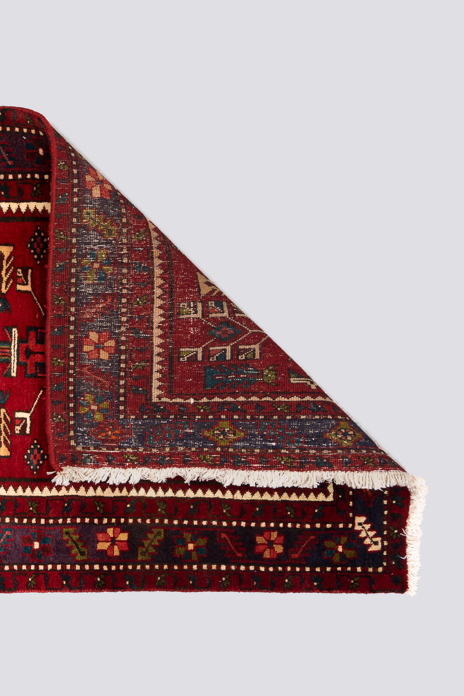 Heriz Goravan Three Toranj Persian Runner Rug