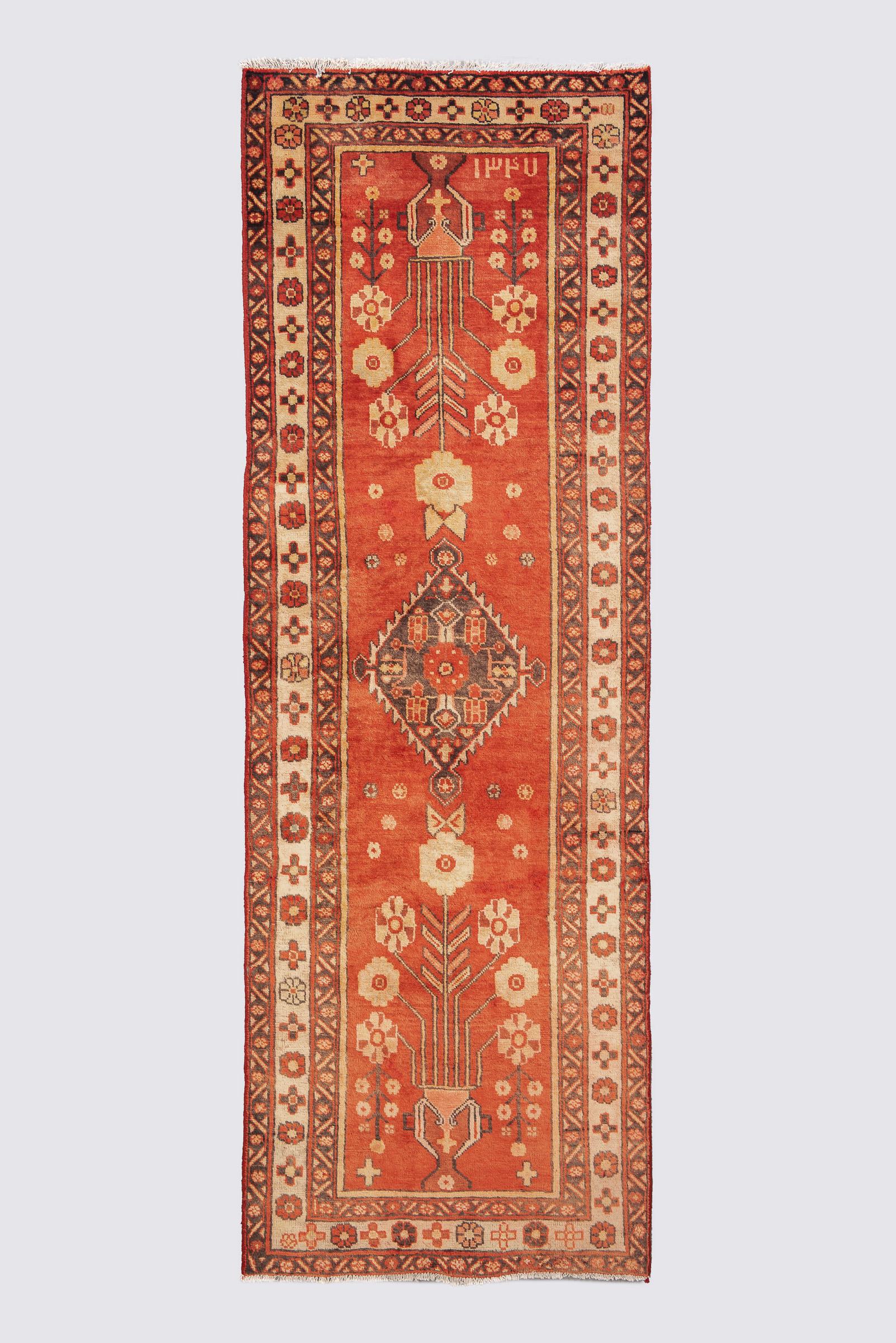 Miane (Dated 1948) Vases Persian Runner Rug