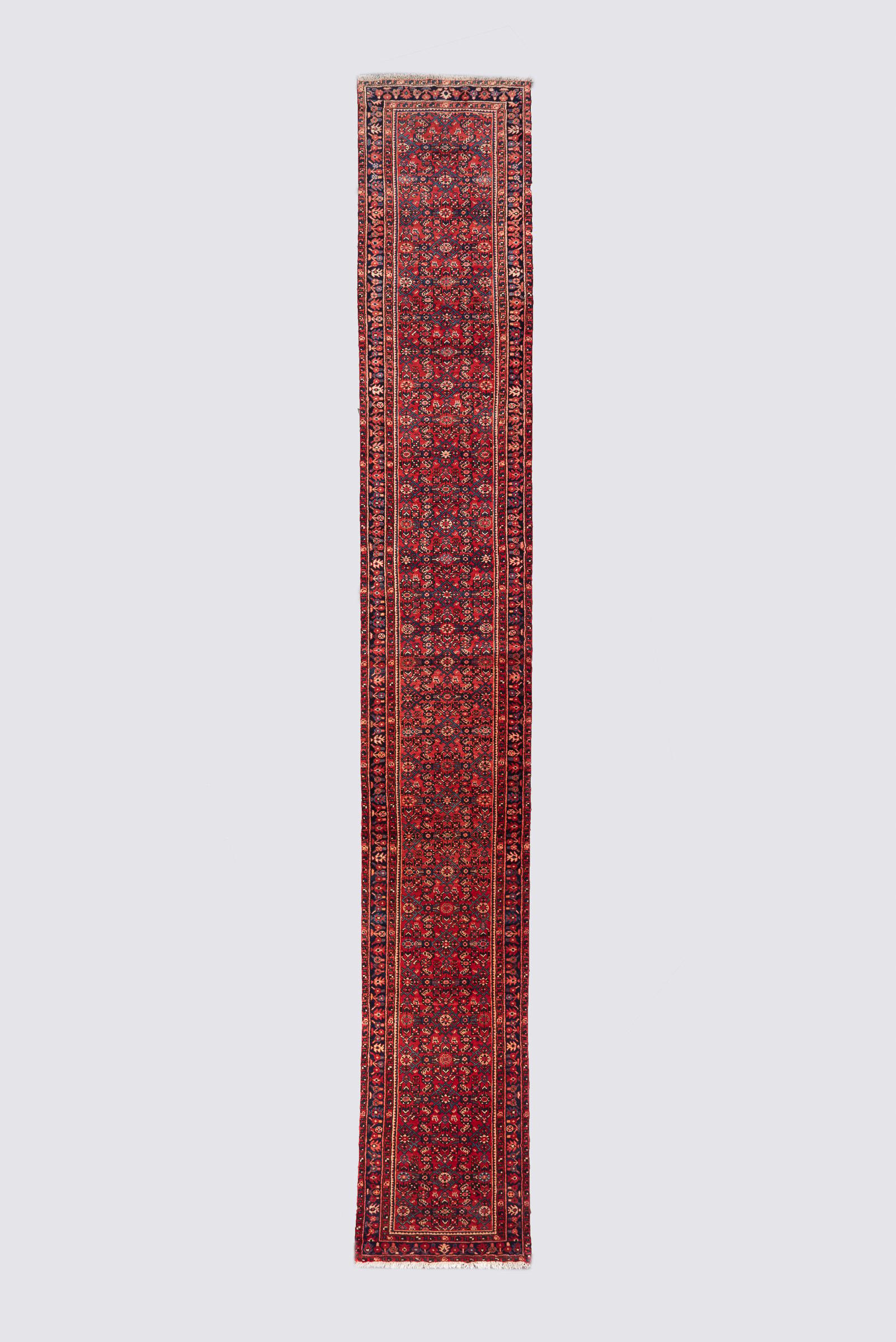 Vintage Fine Hossein Abad Mahi Carpet Runner 4SQM