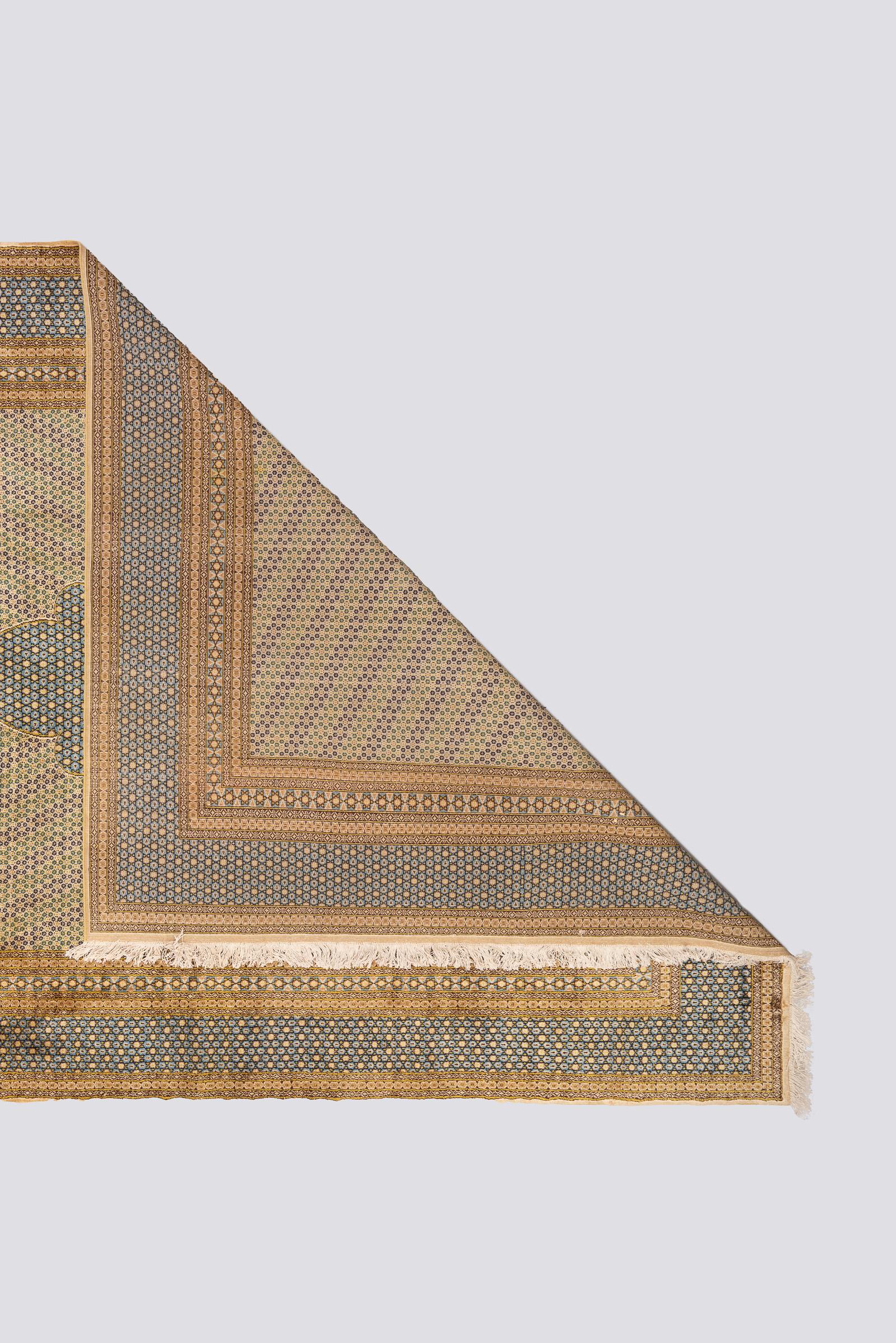 Fine Lavar Kerman Khatam Persian Rug, Mid 20th Century