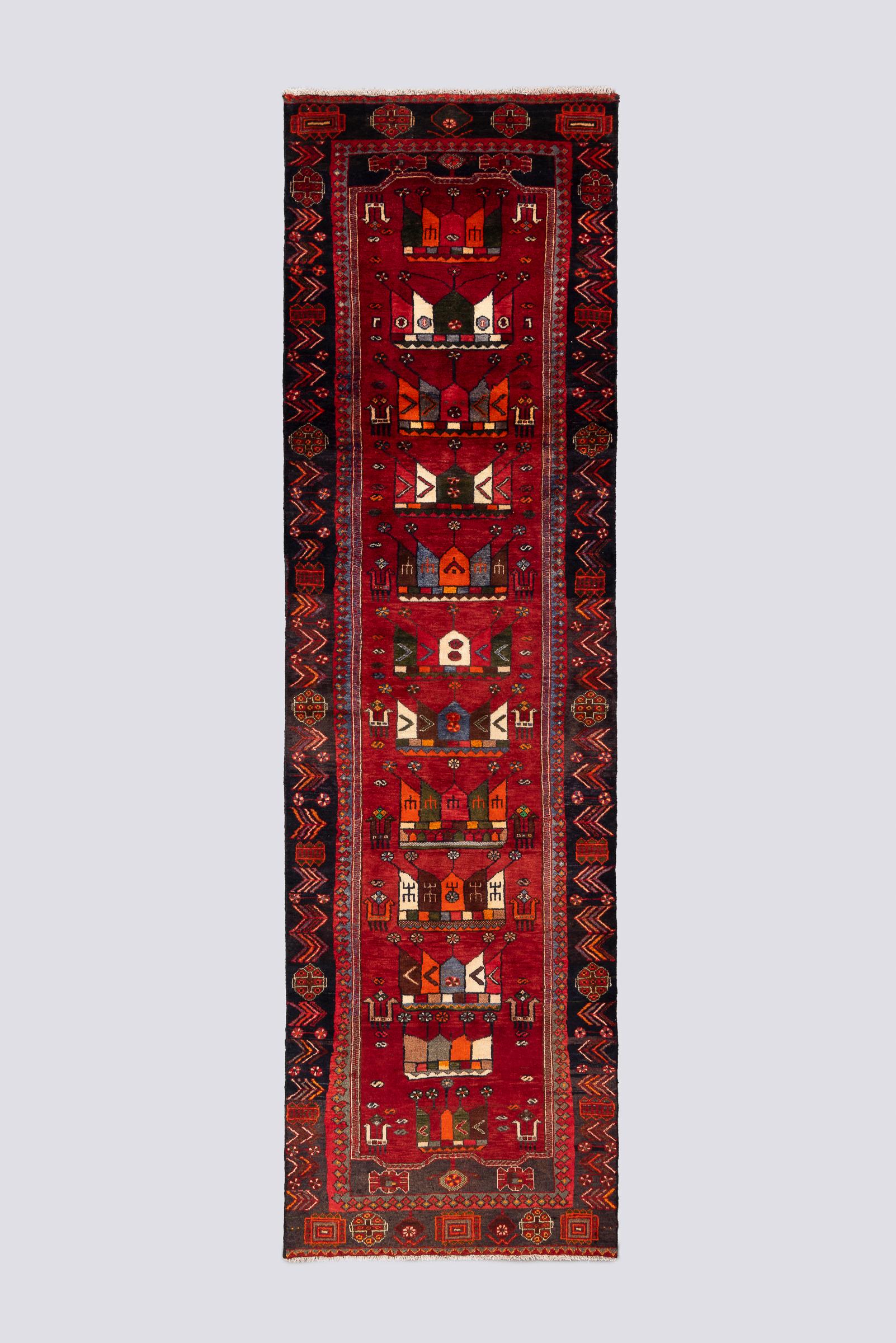 Miane Crowns Persian Runner Rug