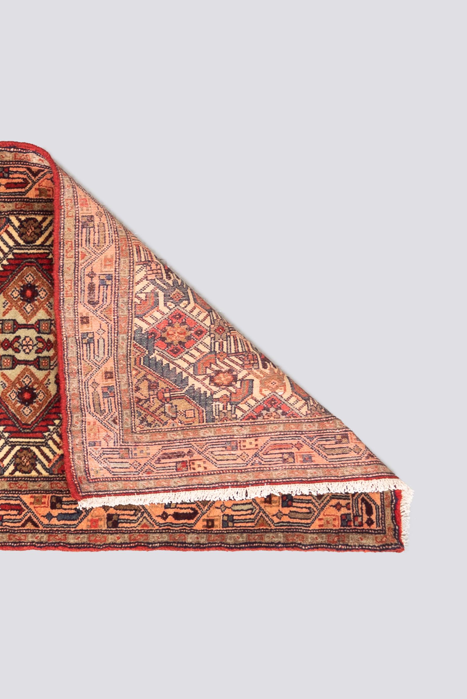 Fine Roodbar Tafresh Triple Toranj Kork Persian Runner Rug