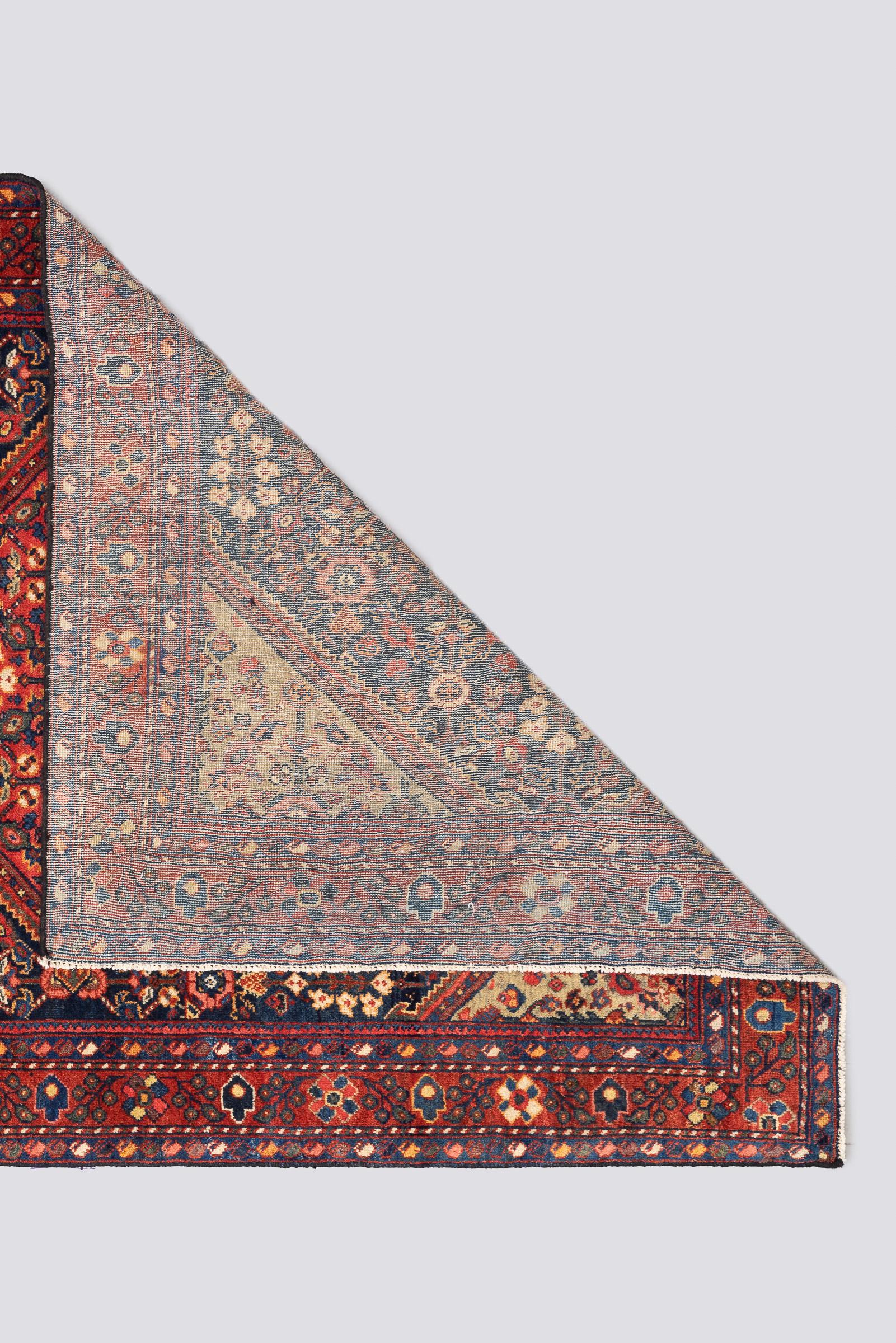Antique Fine Mahal Single Toranj Persian Rug