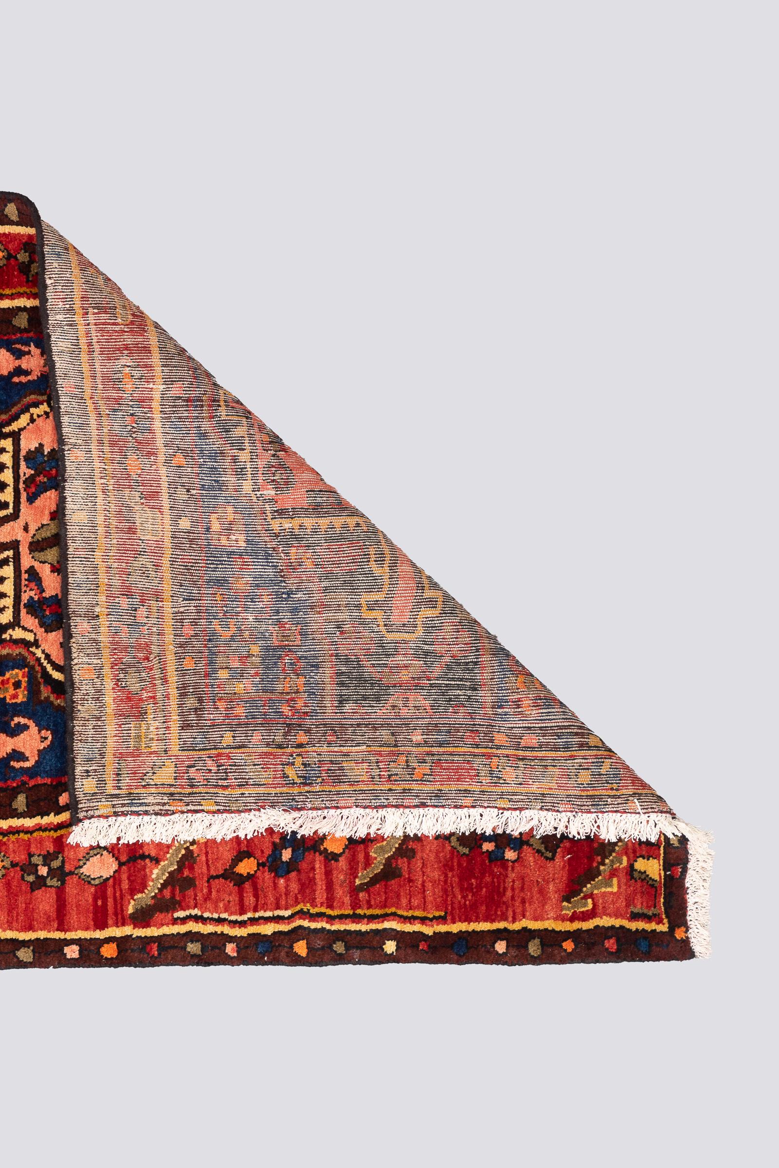 Antique Nahavand Nili Qalat Figures Persian Rug