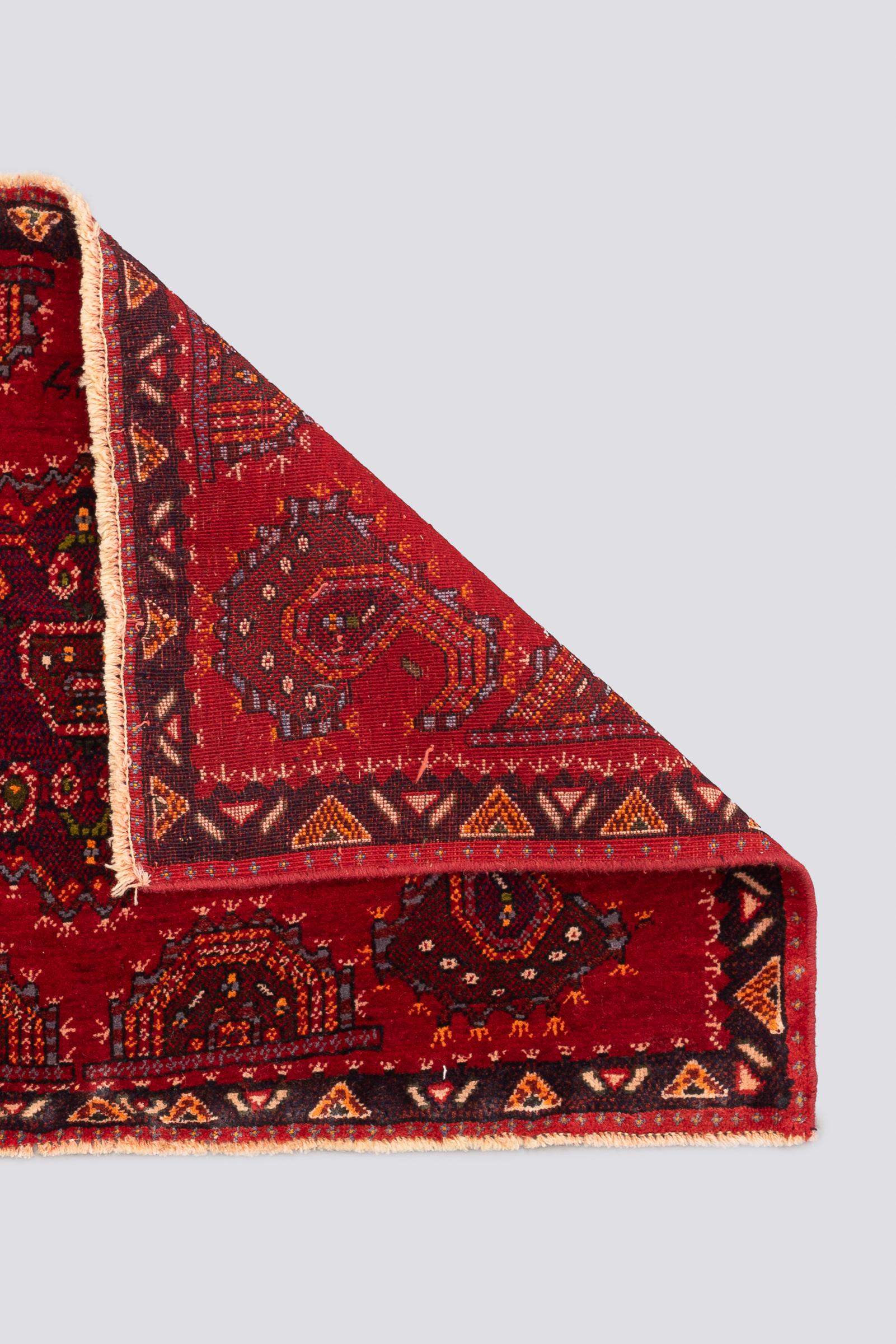 Vintage Kerman Dated (1990) Morqi Persian Poshti Rug
