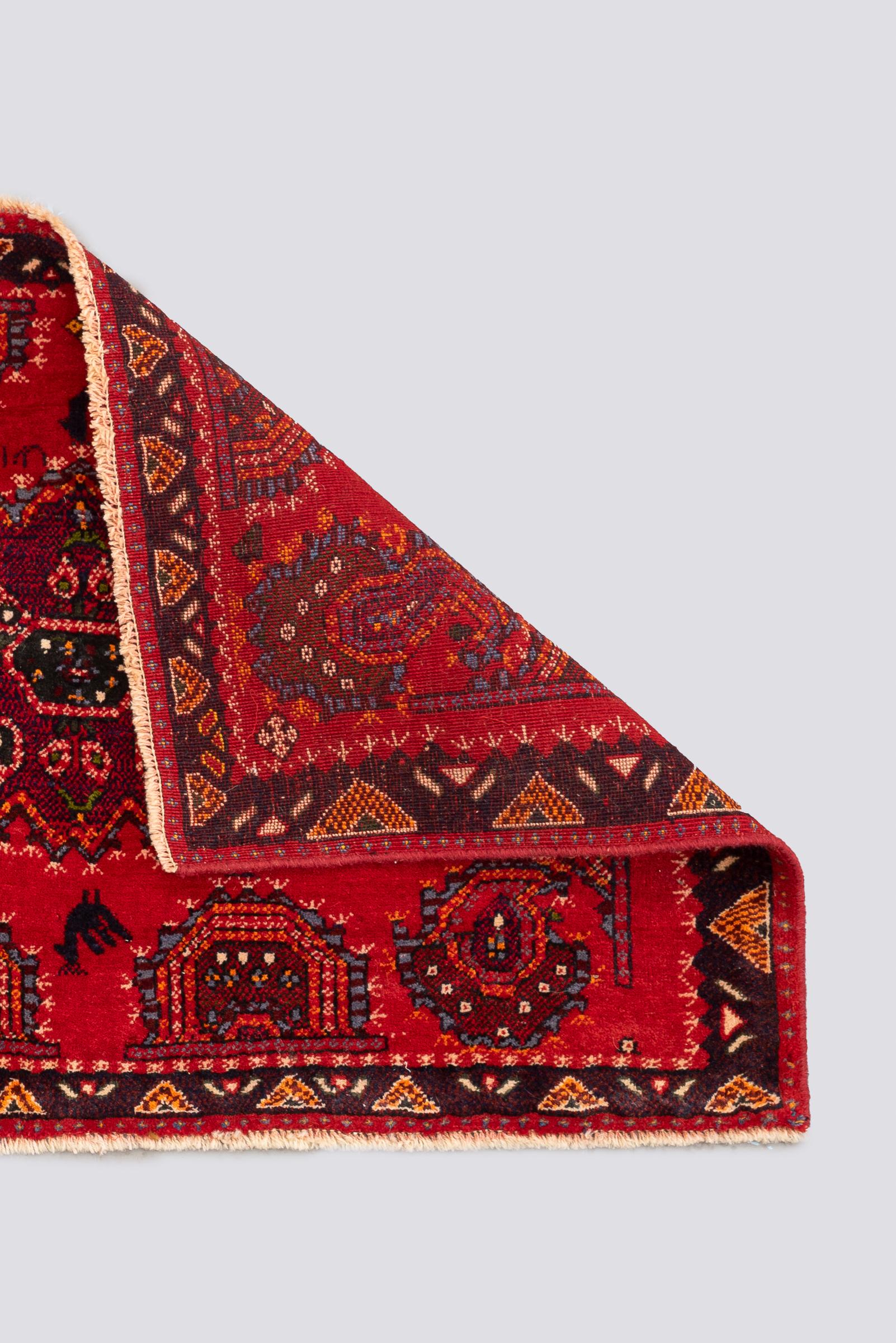 Vintage Kerman Dated (1990) Morqi Persian Poshti Rug