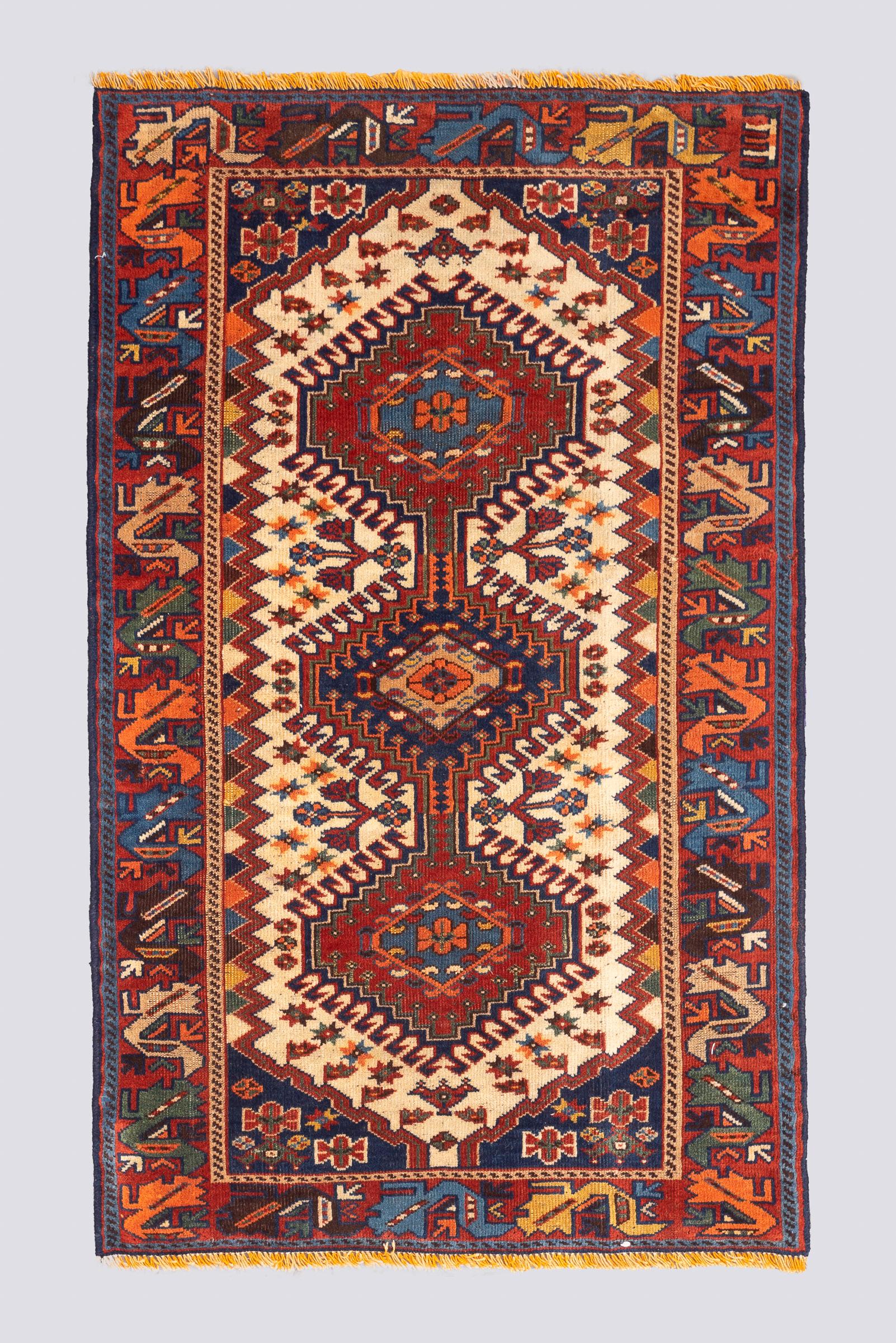 Antique Yalame Triple Toranj Carpet 1SQM