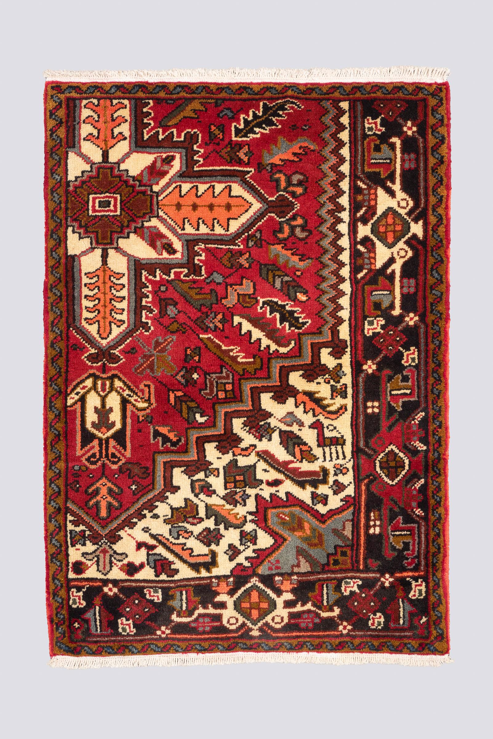 Vintage Antique Heriz Vagireh Persian Rug
