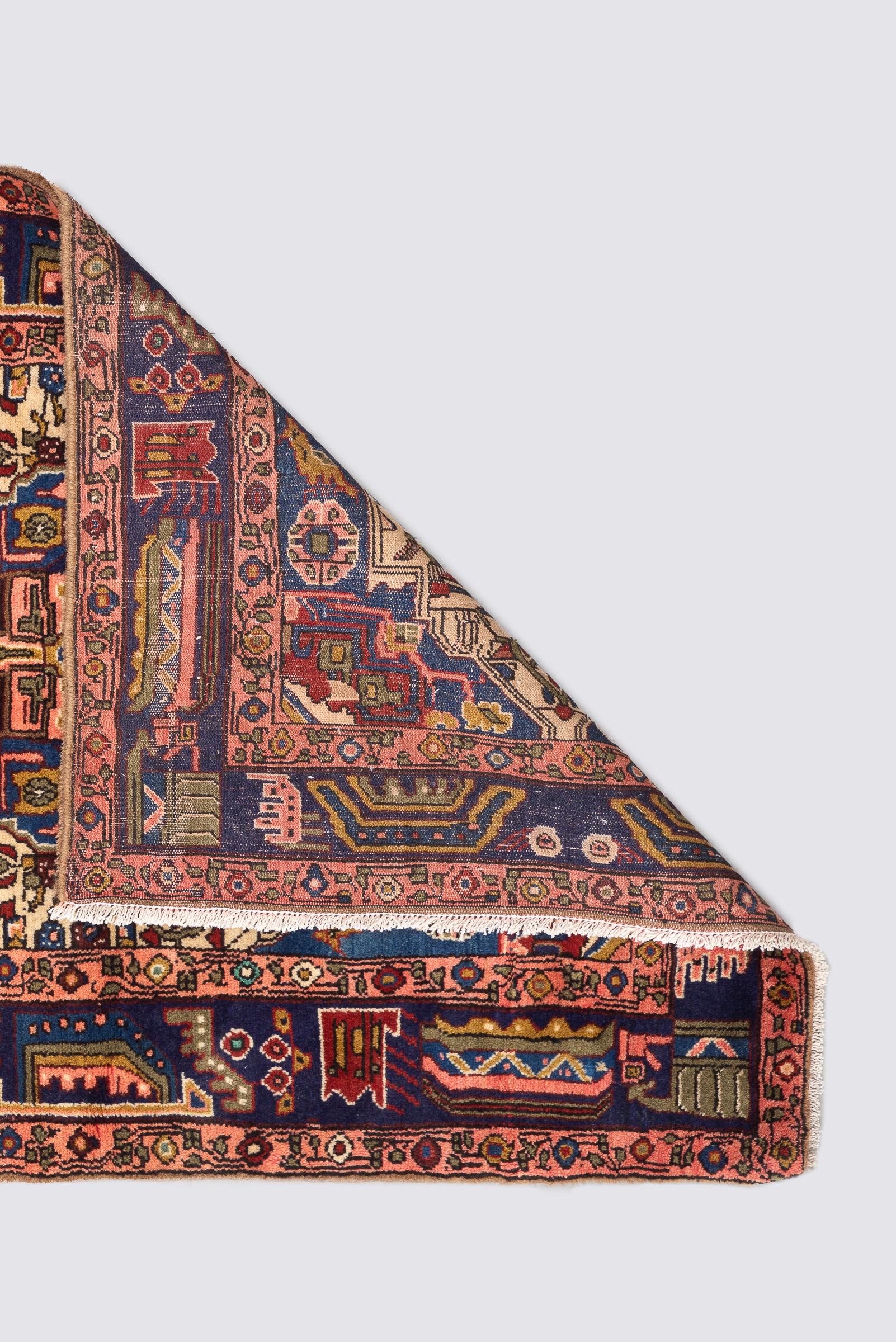 Vintage Nahavand Gol Heydar Persian Rug