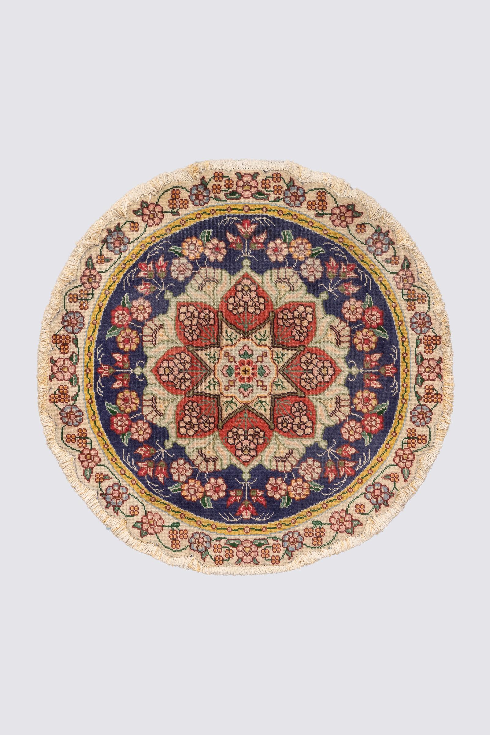 Tabriz Floral Circular Persian Rug