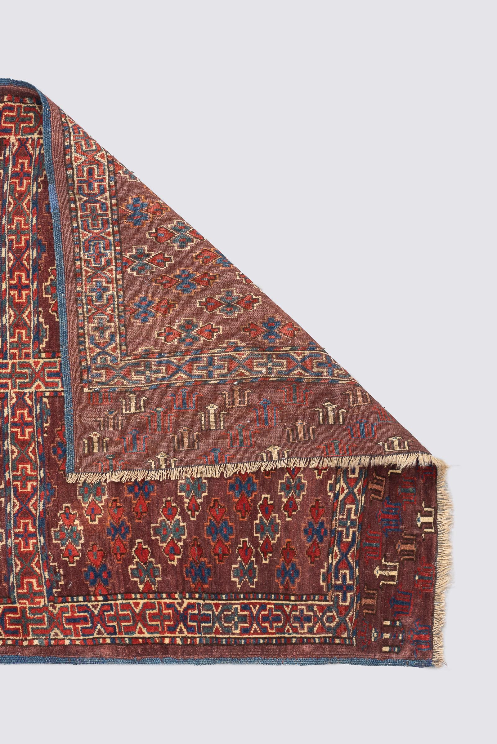 Antique Torkaman 4 Qabi (Frames) Persian Rug