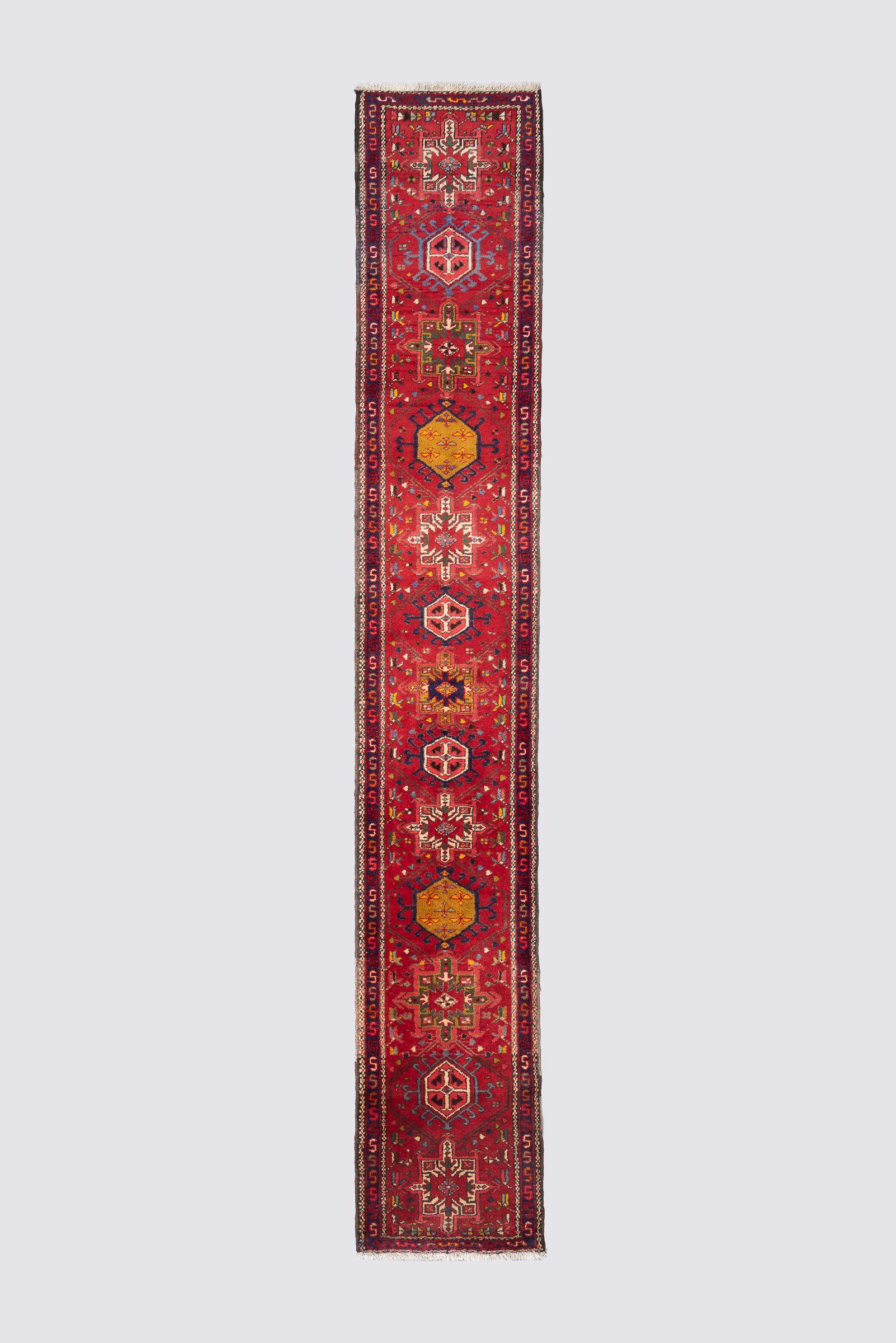 Antique Qaraja Persian Runner Rug