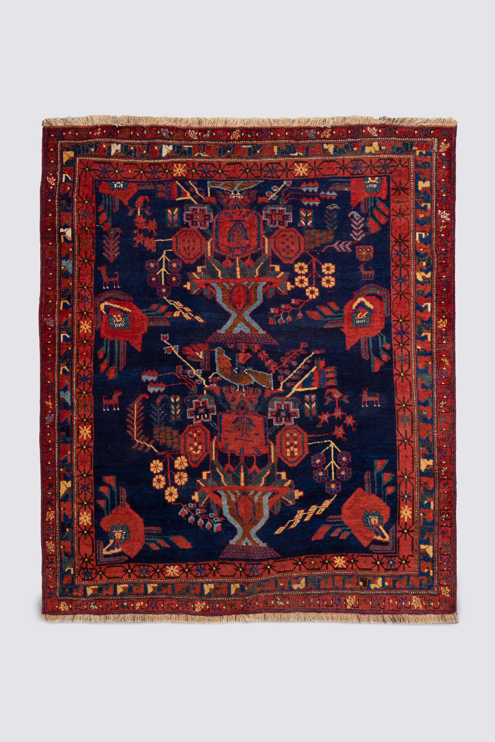 Antique Afshar Persian Rug with Vase Design Mid 19th Century 176*150CM