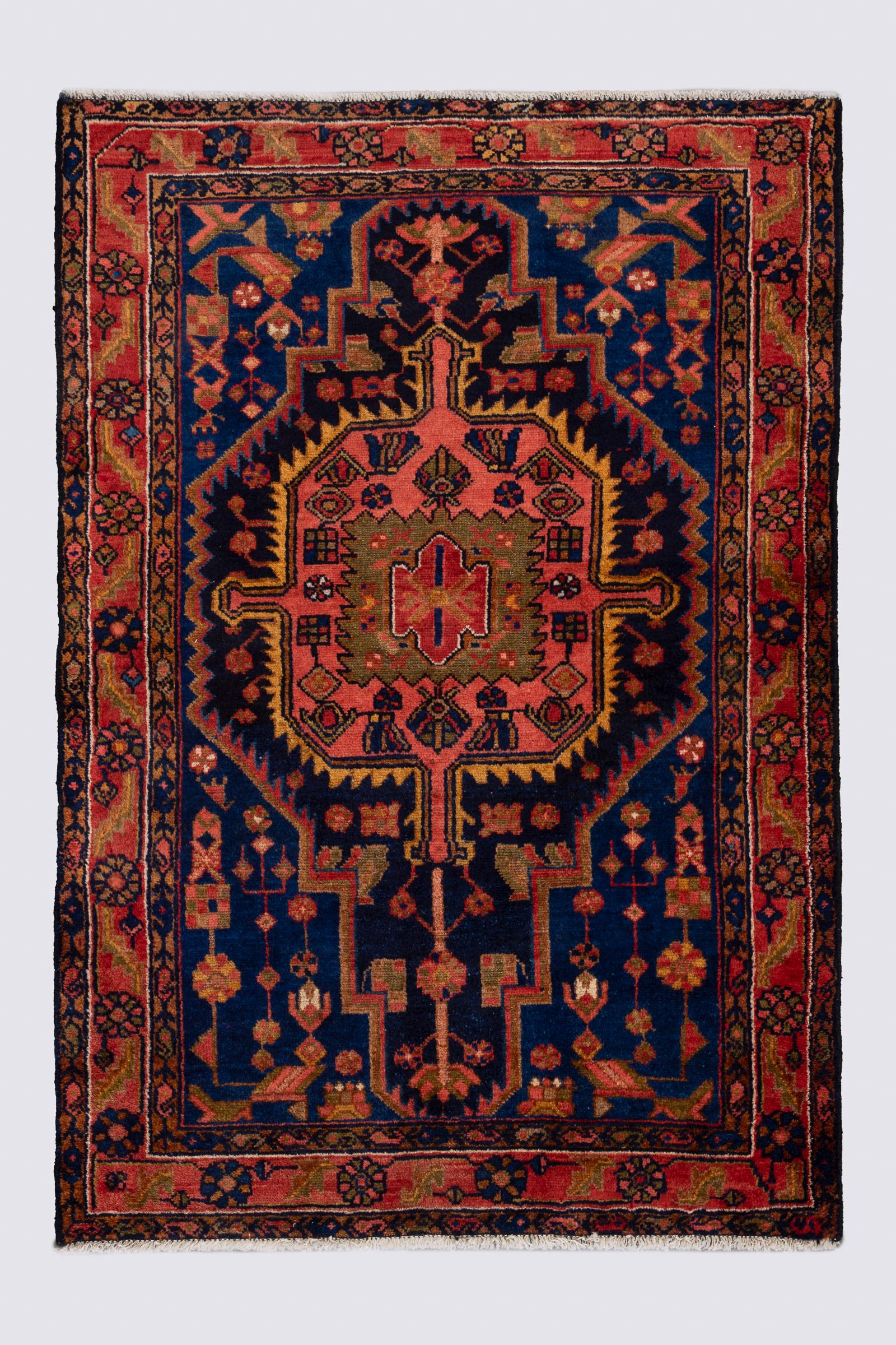 Antique Khamse Lachak Toranj Nili Carpet 1.5SQM