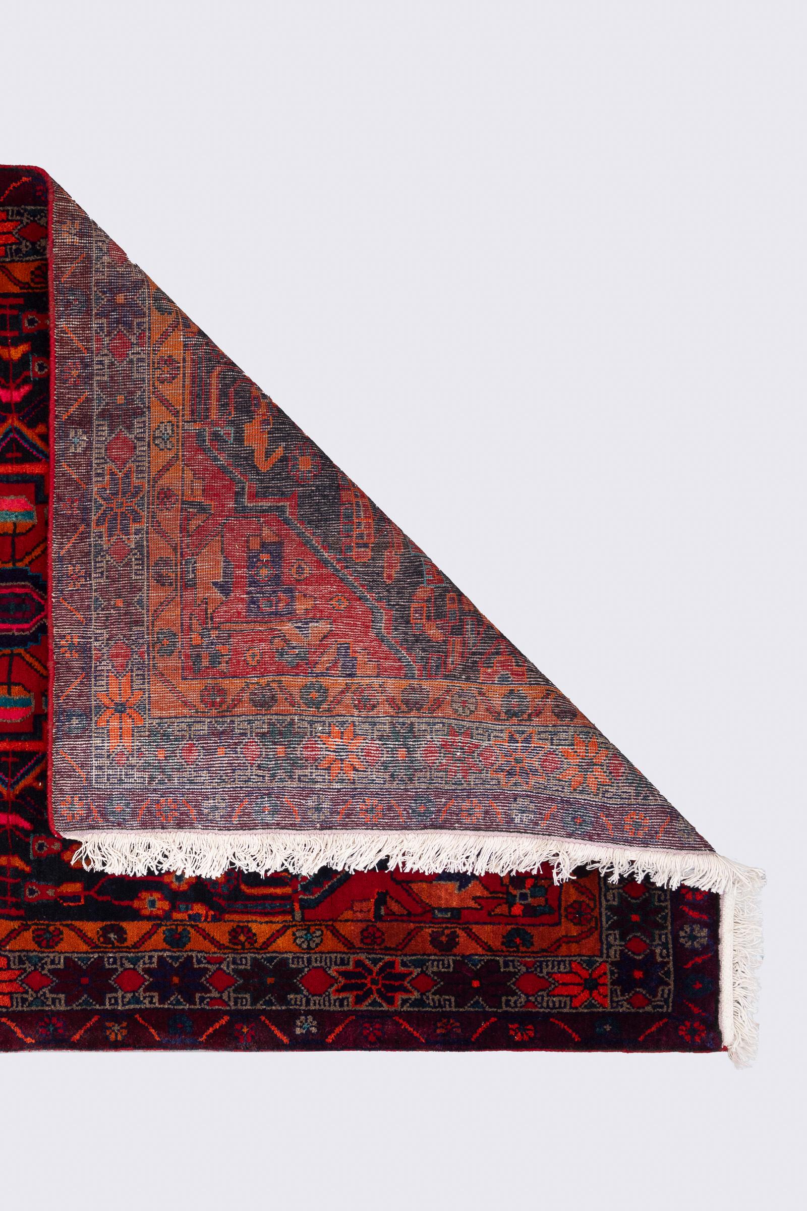 Vintage Nahavand Lachak Toranj Persian Rug
