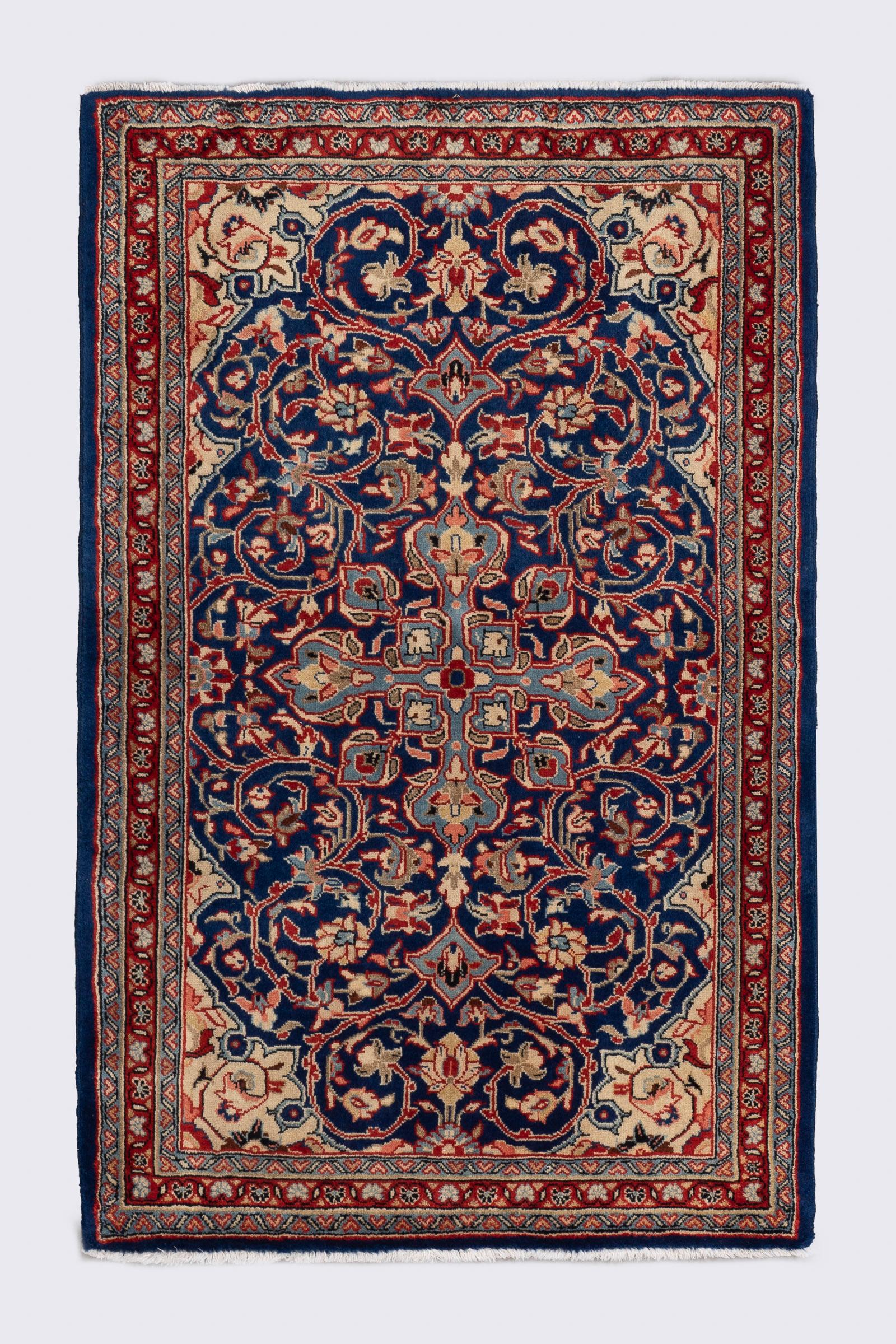 Vintage Sarouk Cross Persian Rug