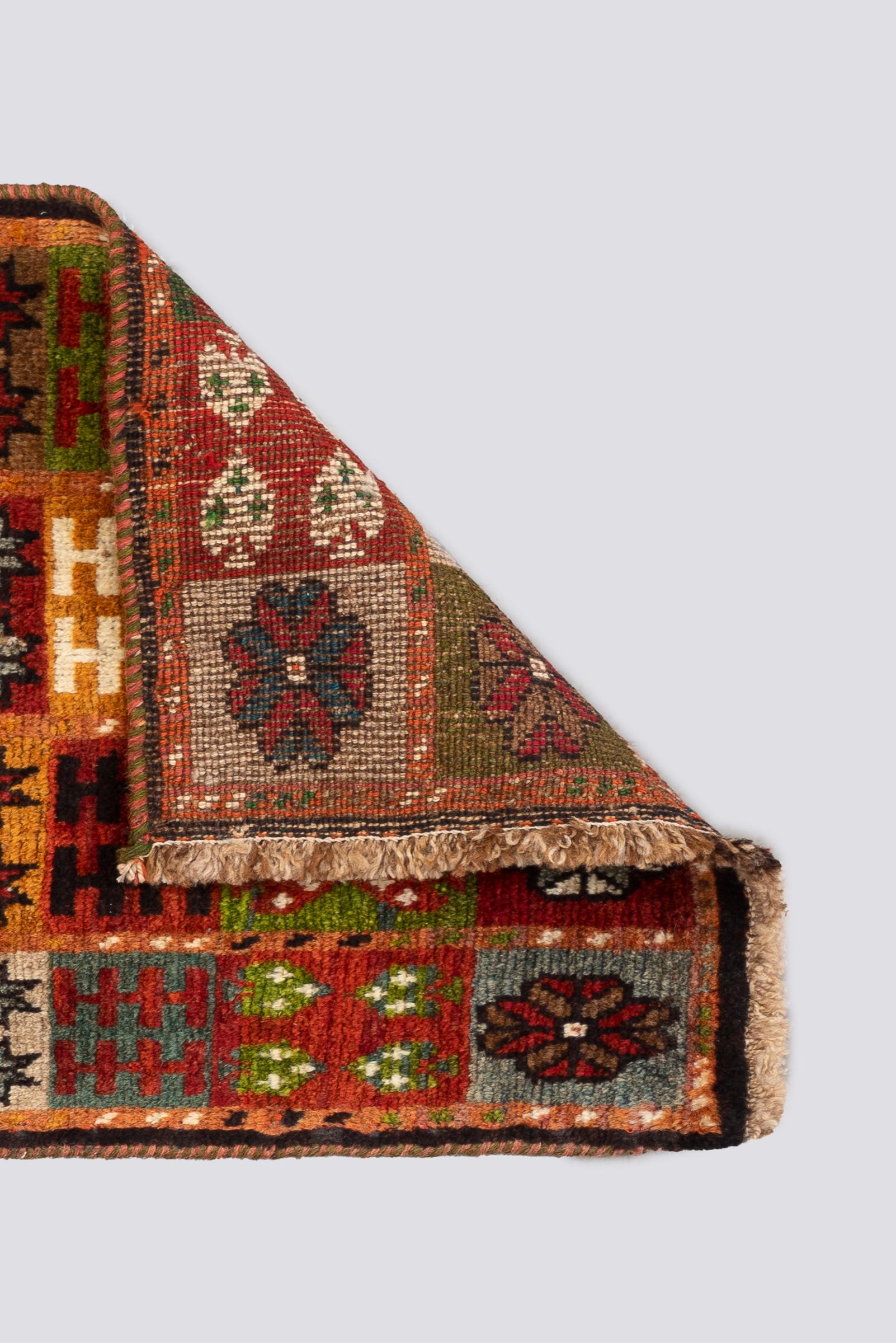 Vintage Qabi Qashqai Persian Gabbeh Rug