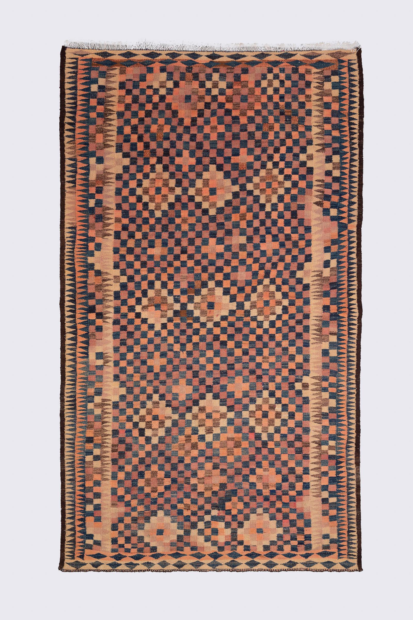 Antique Harsin Checkered Kilim