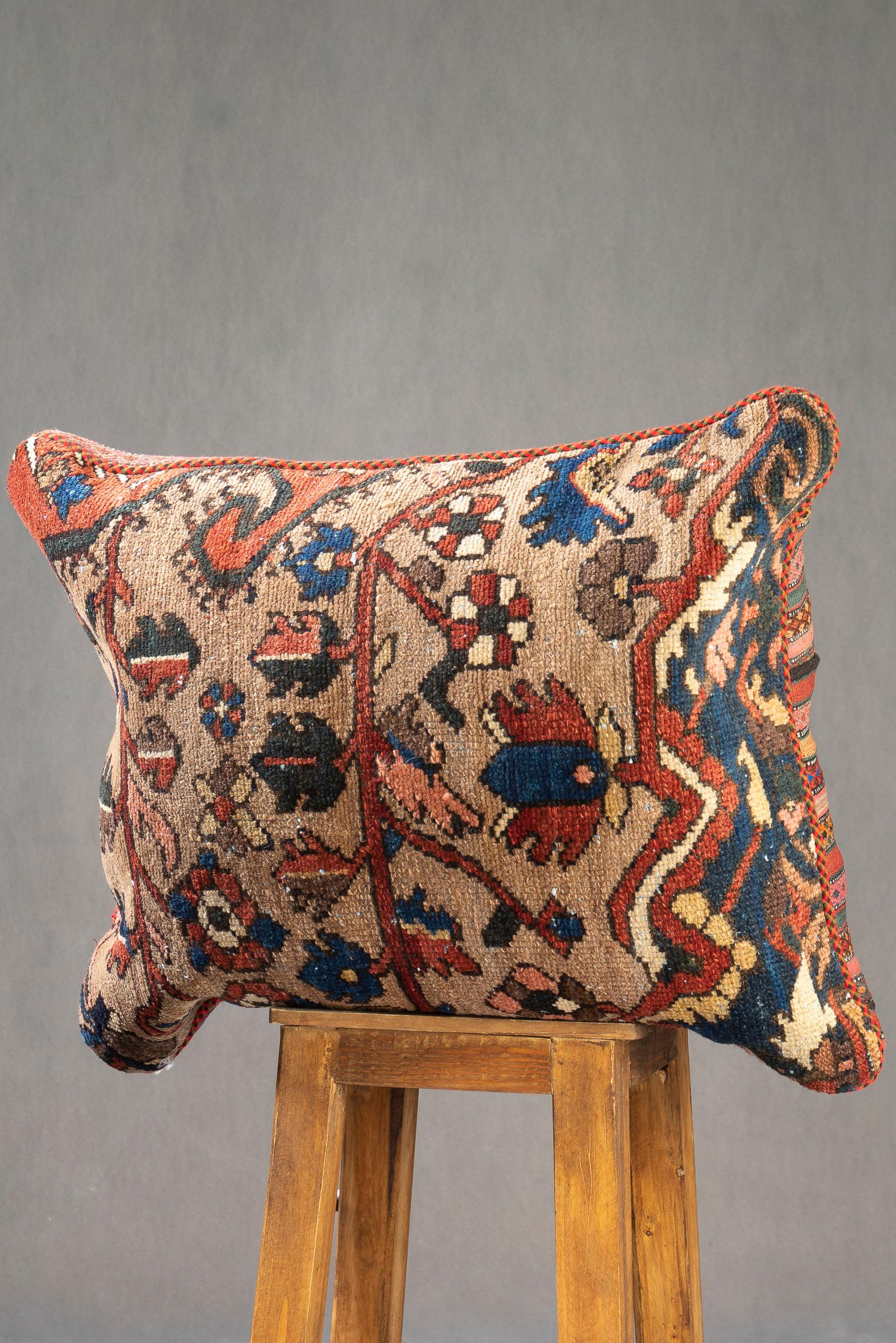 Antique Bakhtiari Carpet Cushion 60*70cm
