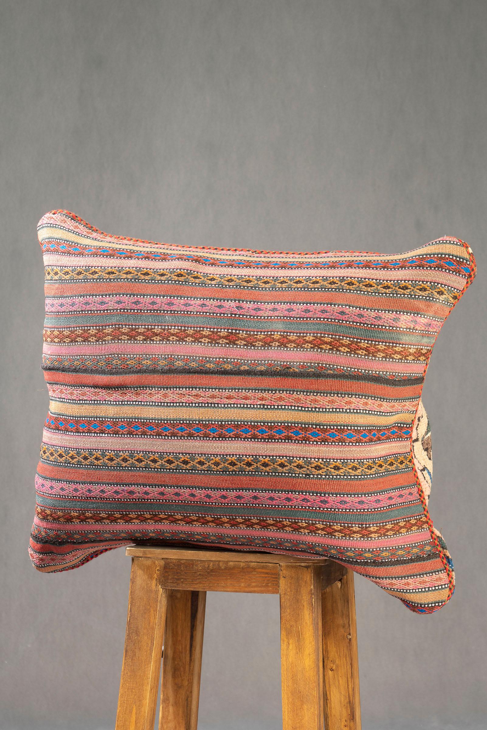 Antique Bakhtiari Carpet Cushion