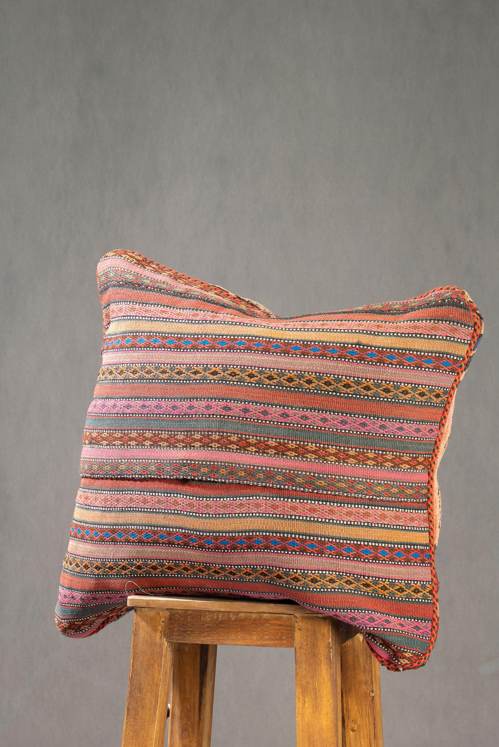 Antique Bakhtiari Carpet Cushion