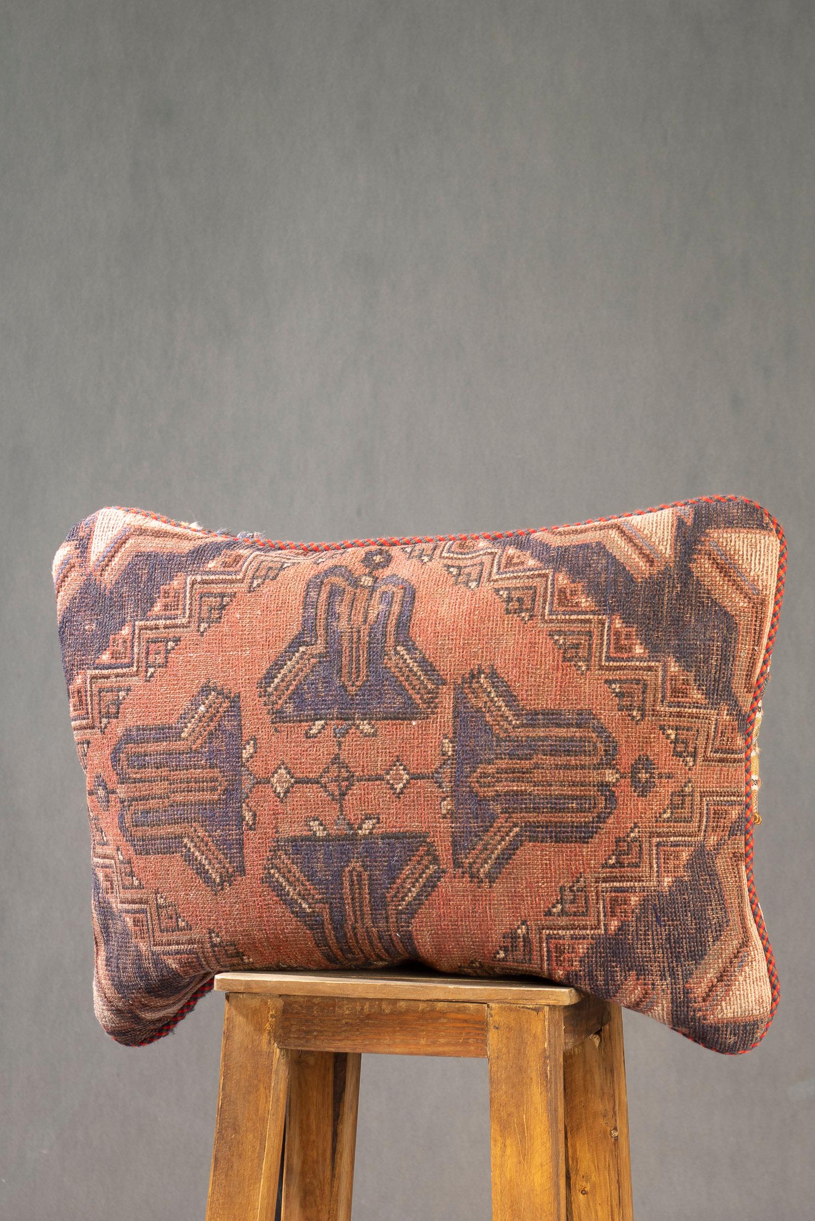 Antique Afshar Babalu Soumak Cushion