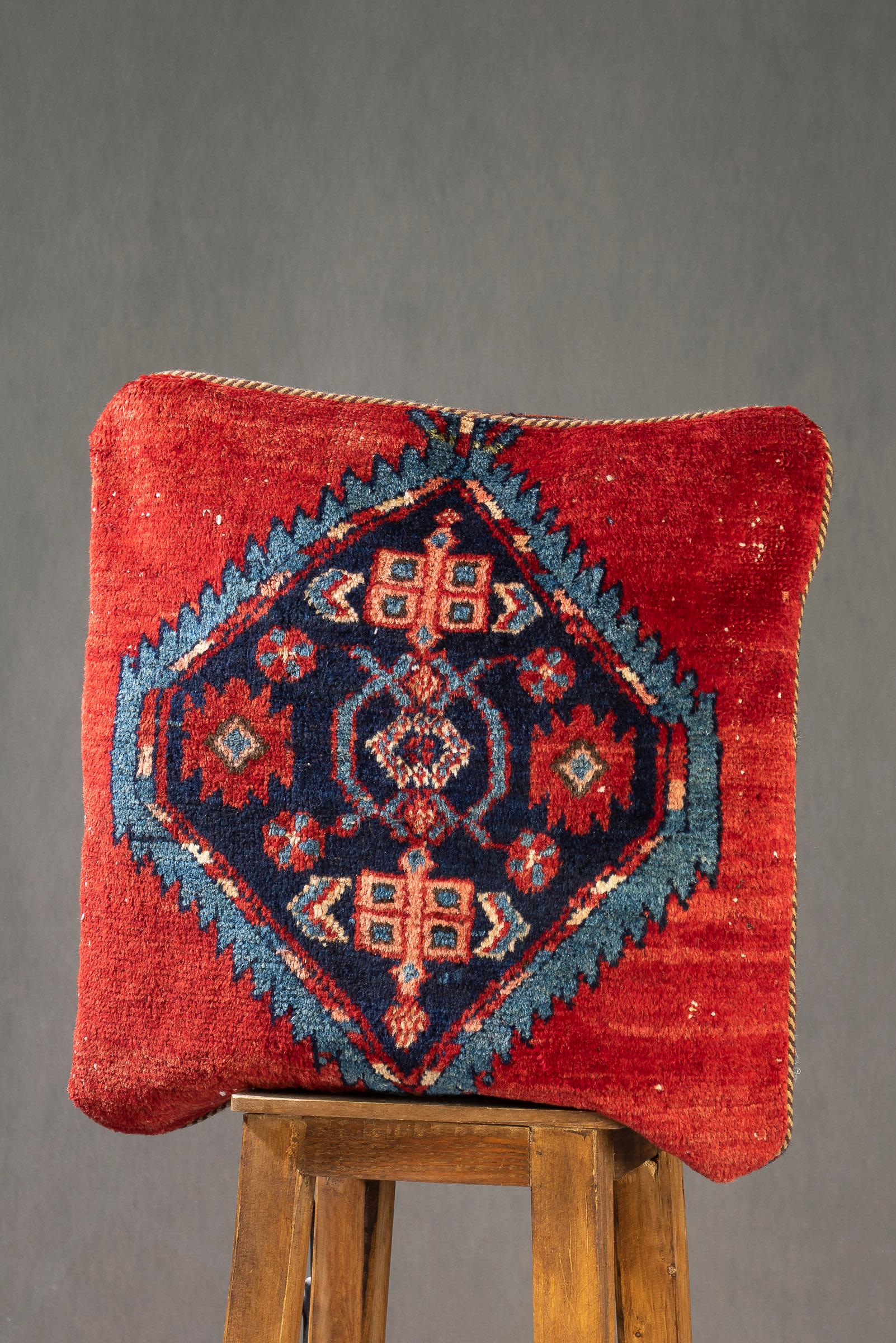 Antique Hamadan Toranj Carpet Cushion