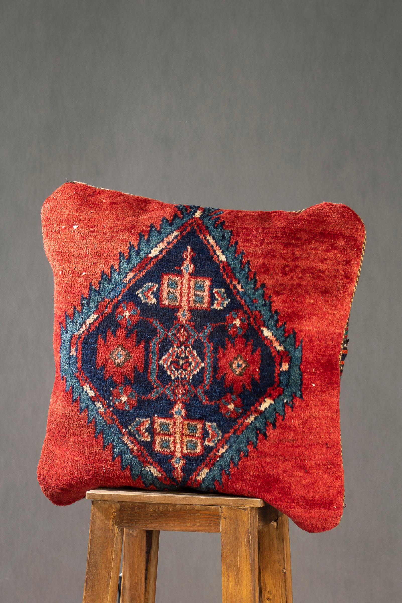 Antique Hamadan Toranj Carpet Cushion