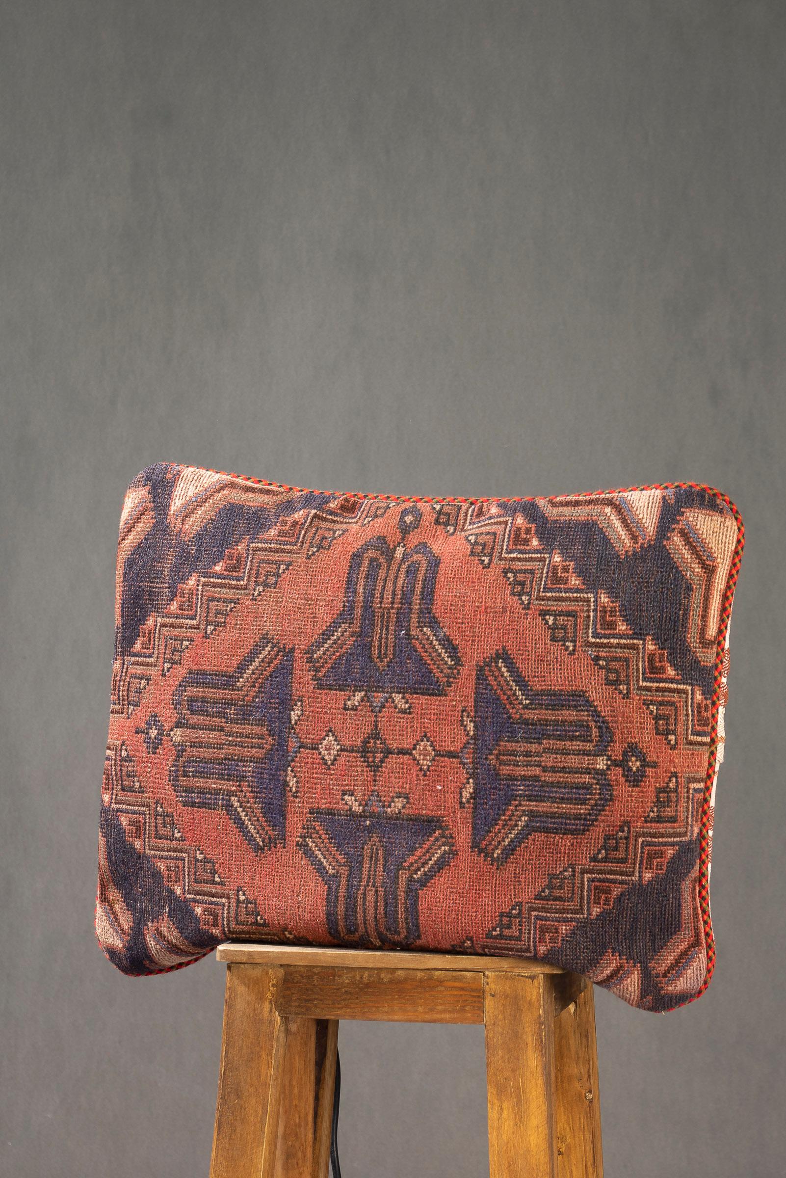 Antique Afshar Babalu Soumak Cushion