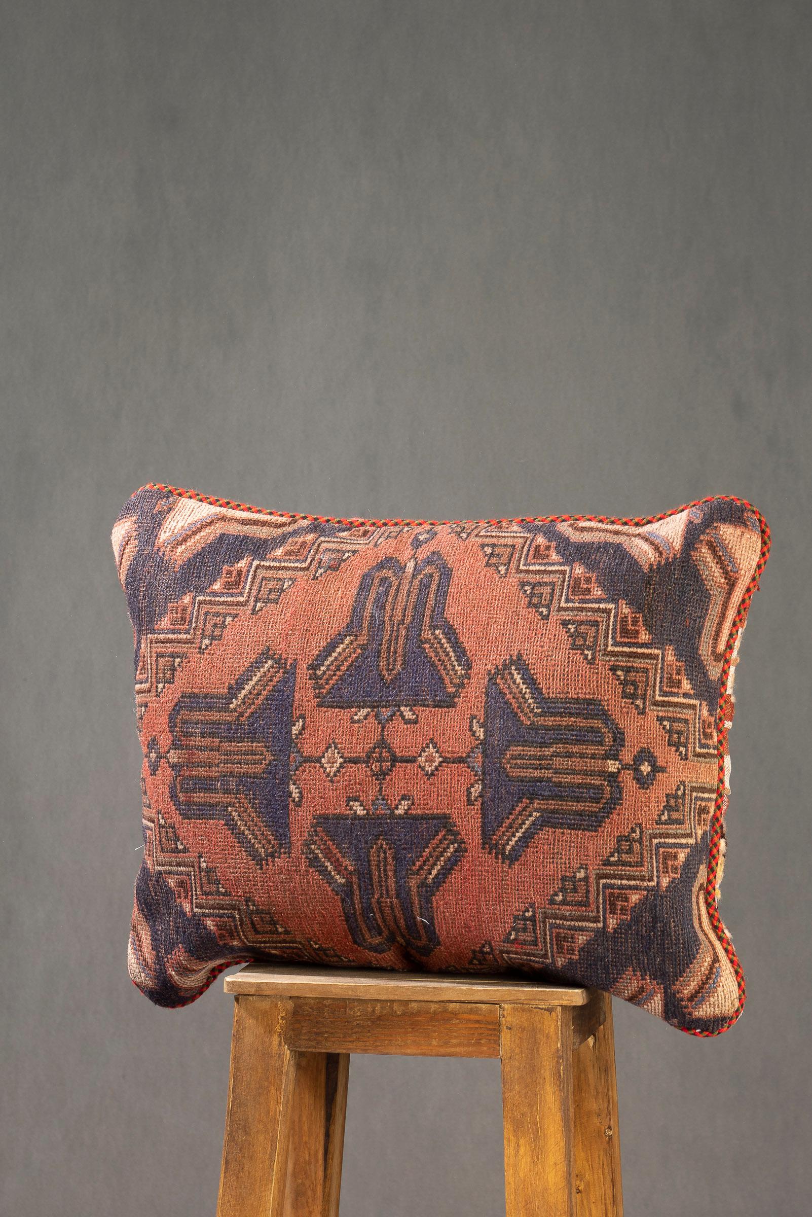 Antique Afshar Babalu Soumak Cushion, 55x45cm - 2