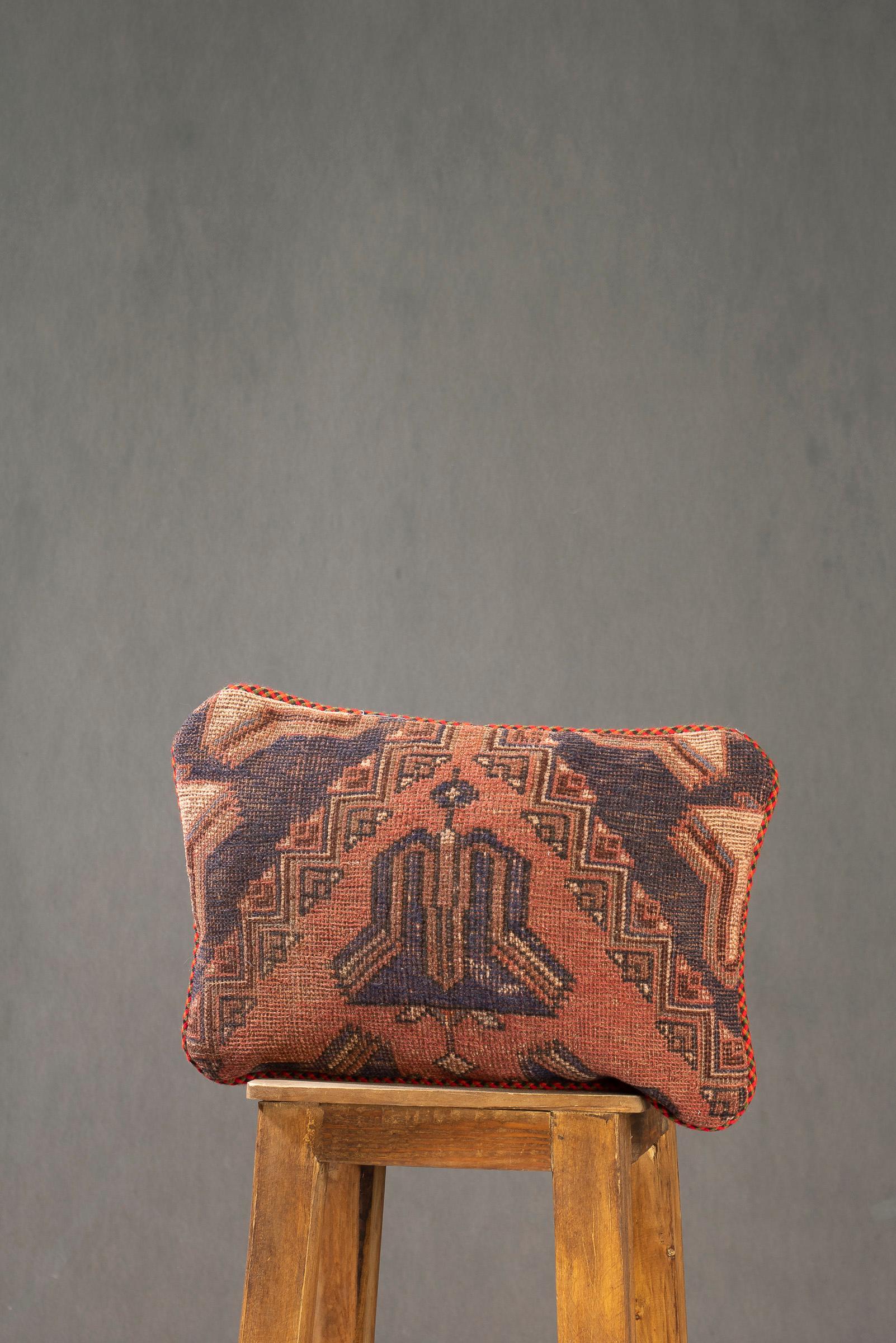 Antique Afshar Babalu Soumak Cushion, 40x30cm - 2